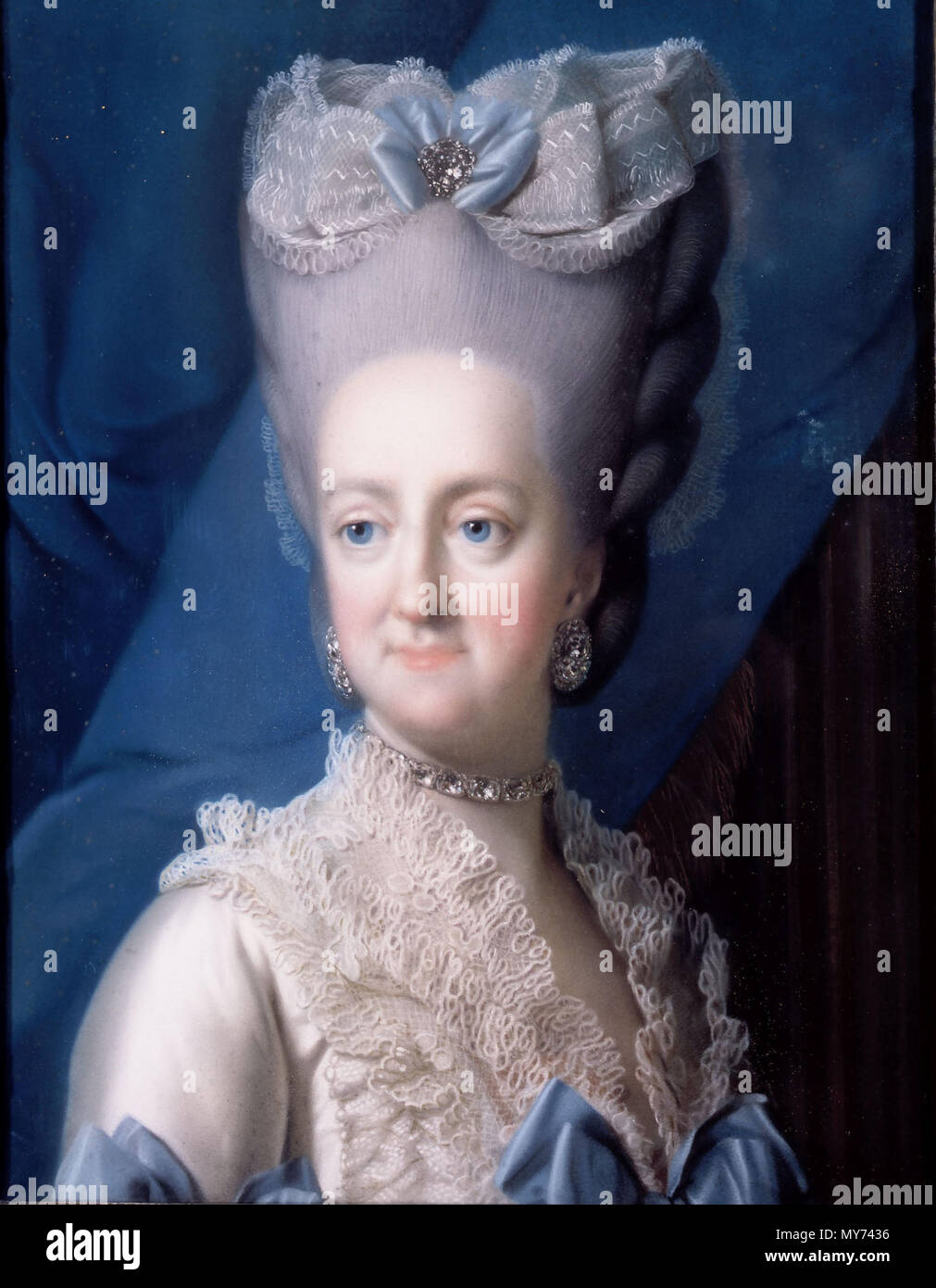 . Portrait von Juliana Maria von Braunschweig (1729-1796), Königin von Dänemark. 1780 s 5 Julianemariedenmark Stockfoto