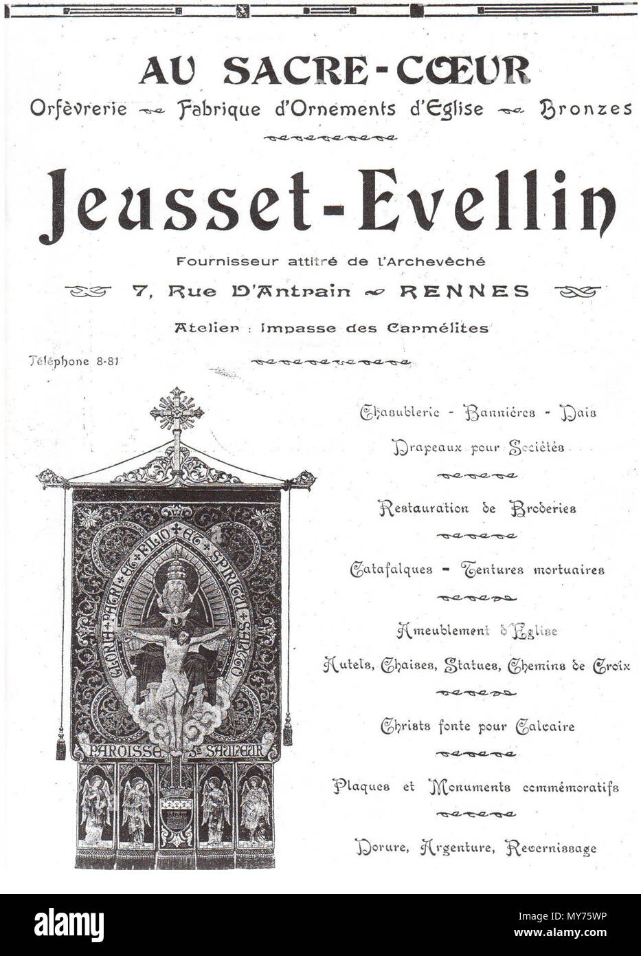 441 Publicité Evellin Jeusset Stockfoto