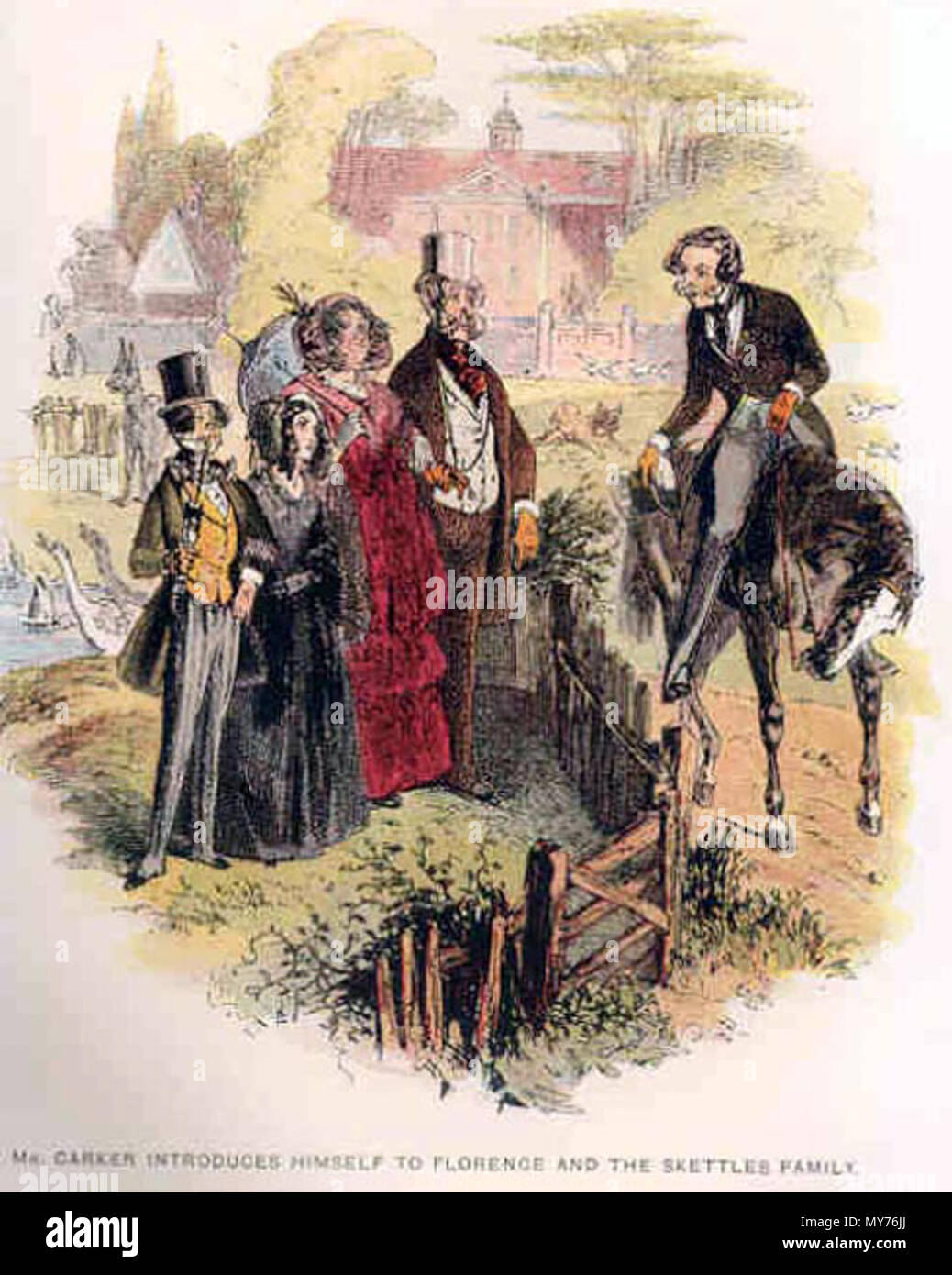 . Français: Dombey und Sohn, Herr Carker der Manager (James Carker), Adjungierten Champlitte de Herr Dombey, se présente à Florence, et la famille Skettles (Sir Barnett und Lady Skettles) à Herr Bunsby, Kapitel 24. 26 September 2005, 17:10:38. Hablot Knight Browne (Phiz) 372 Herr Carker führt sich zu Florenz und die Familie von Herrn Bunsby Skettles (Ch 24) Stockfoto
