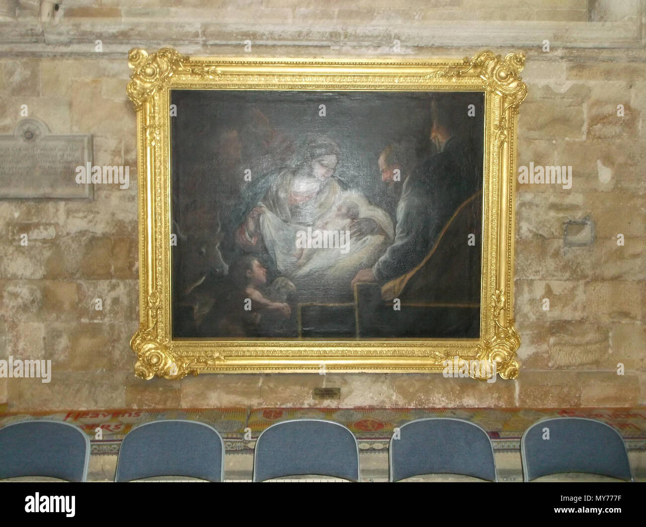 . Englisch: Die Krippe, Gemälde von Gherard delle Notti (1590 - 1656), in der Kathedrale von Exeter. 21 Oktober 2015, 16:09:31. Gherard delle Notti (1590 - 1656); Foto: Harry Mitchell 521 die Geburtskirche Gherard delle Notti in der Kathedrale von Exeter (1) Stockfoto