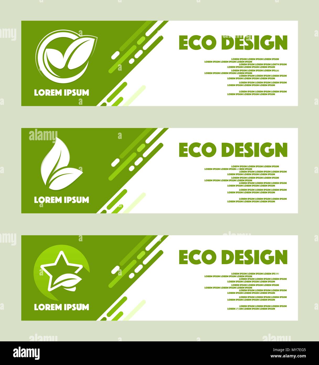 Eco Design. Vektor abstrakt Design Web Banner Vorlage. Stock Vektor