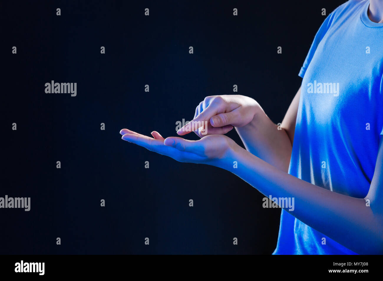 Nahaufnahme eines weiblichen Hand Stockfoto