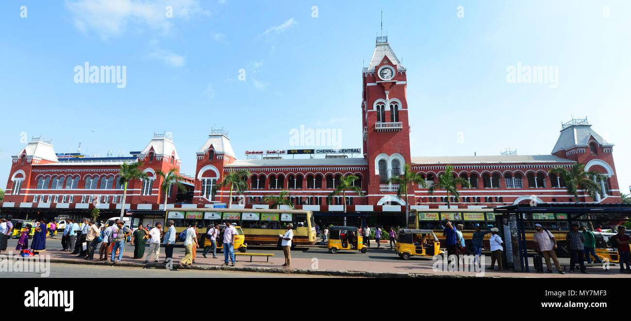 Chennai Central Railway Station. Stockfoto