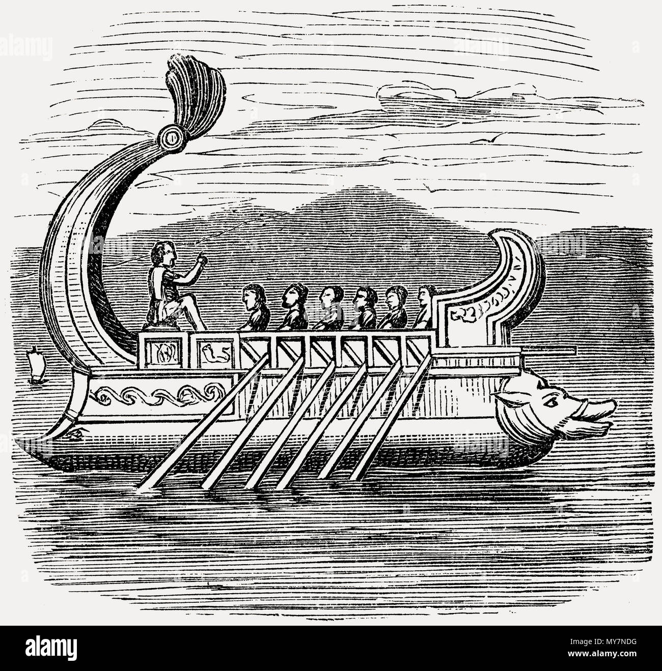 Eine antike Römische Frachtschiff Stockfoto