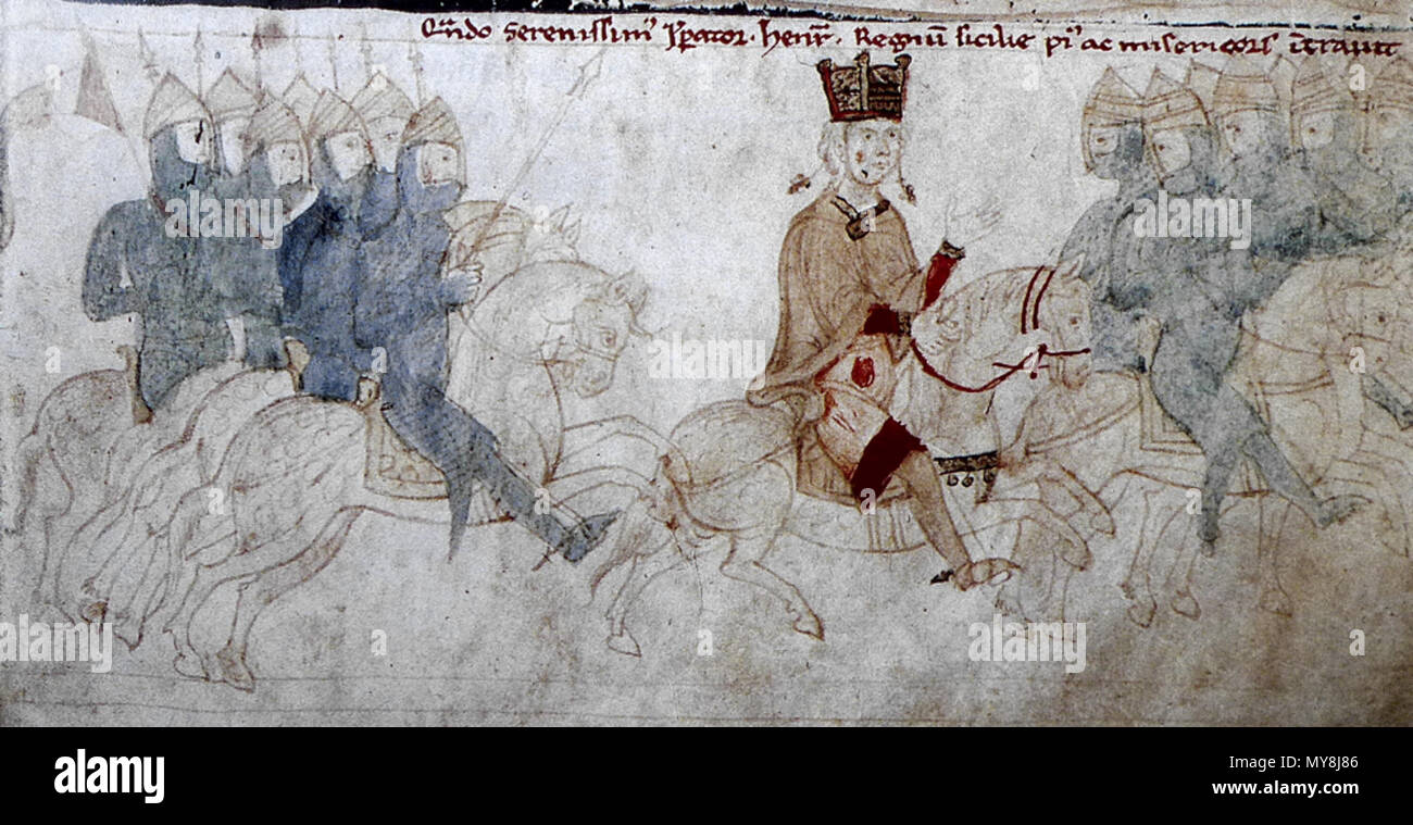 . Čeština: Křižáci Fridricha Barbarossy. Vom 9. Dezember 2015, 14:06:06. Petrus de Ebulo 3 1191 - Friedrich Barbarossa Stockfoto