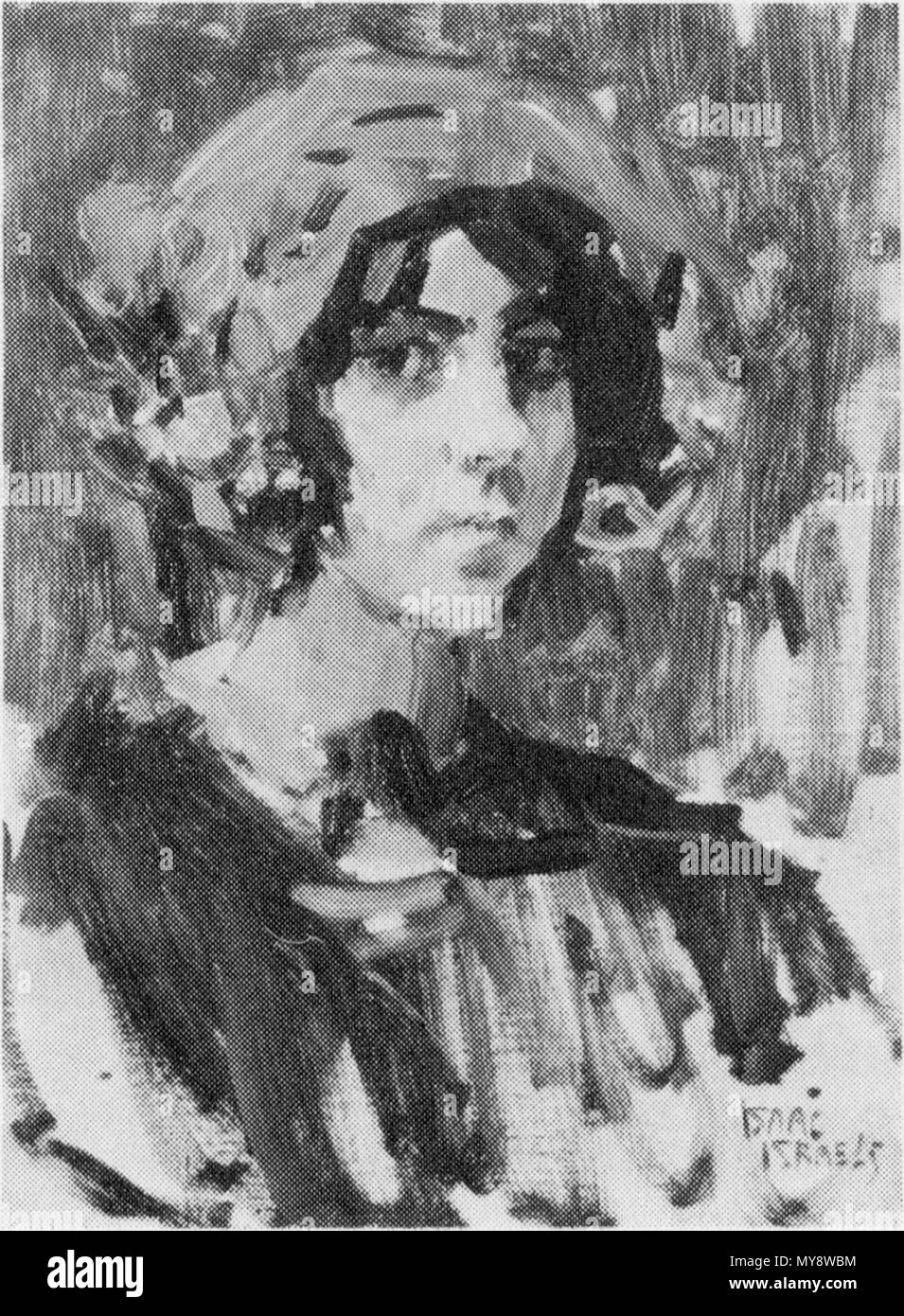 432 Porträt einer jungen Frau von Isaac Israëls Rijksdienst voor het Cultureel Erfgoed B 414 Stockfoto