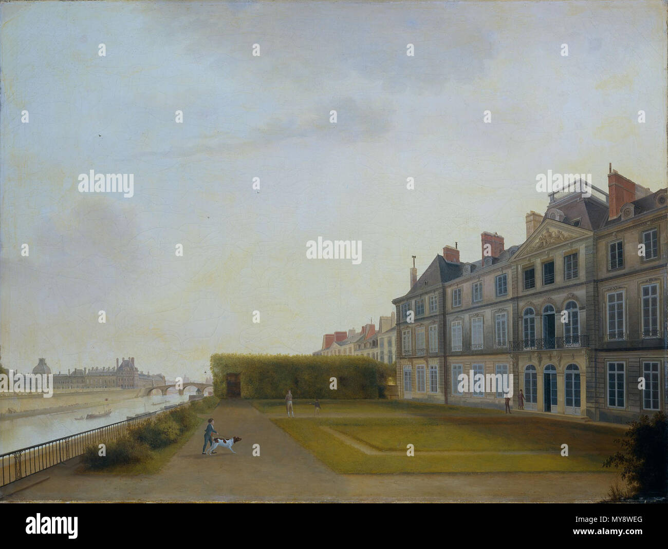 . Nederlands: De achterzijde van de Bataafsche ambassade te Parijs ten tijde van het ambassadeursschap van Rutger Jan Schimmelpenninck. Öl auf Leinwand. 97 × 129,5 × 50,9 cm (38,1 in). Amsterdam, Rijksmuseum Amsterdam. . 1801 oder 1802. Joseph August Knip (1777 - 1847) Alternative Namen Josefus Augustus Knip Beschreibung niederländischen Maler, Zeichner, Grafiker und aquarellist Datum der Geburt / Tod 3. August 1777 (Taufen) (1) Oktober 1847 (unterirdisch) Ort der Geburt / Todes Tilburg Berlicum Arbeit Periode von 1790 bis zum Beginn der Arbeiten die Lage 1832 'S-Hertogenbosch, Paris (1801-1806), Touren (1806), 's-Herto Stockfoto