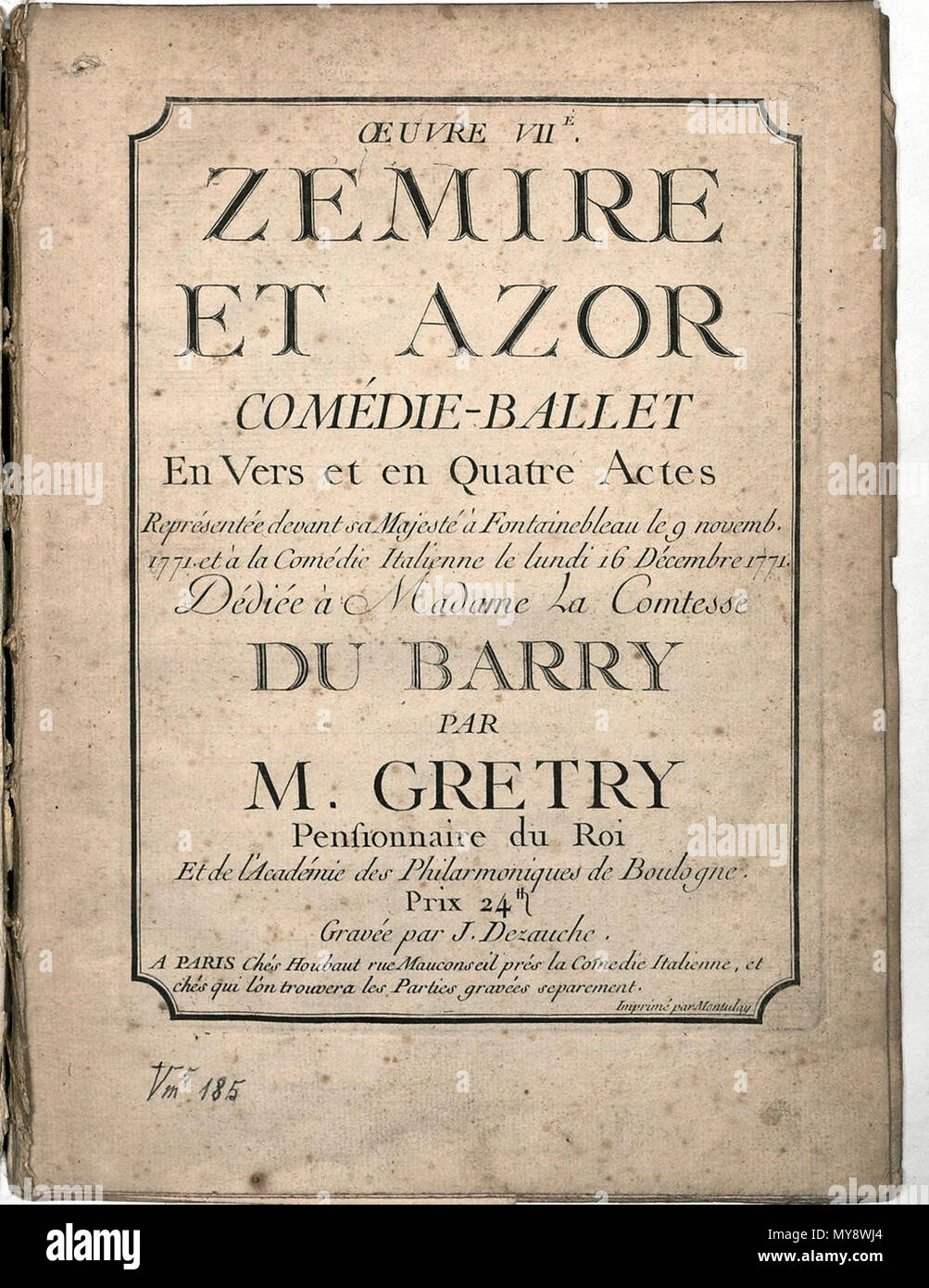 395 Oeuvre VIIe Zemire et Azor (...) 41001 André-Ernest-Modeste bpt6k 1165204 z schärfer Stockfoto