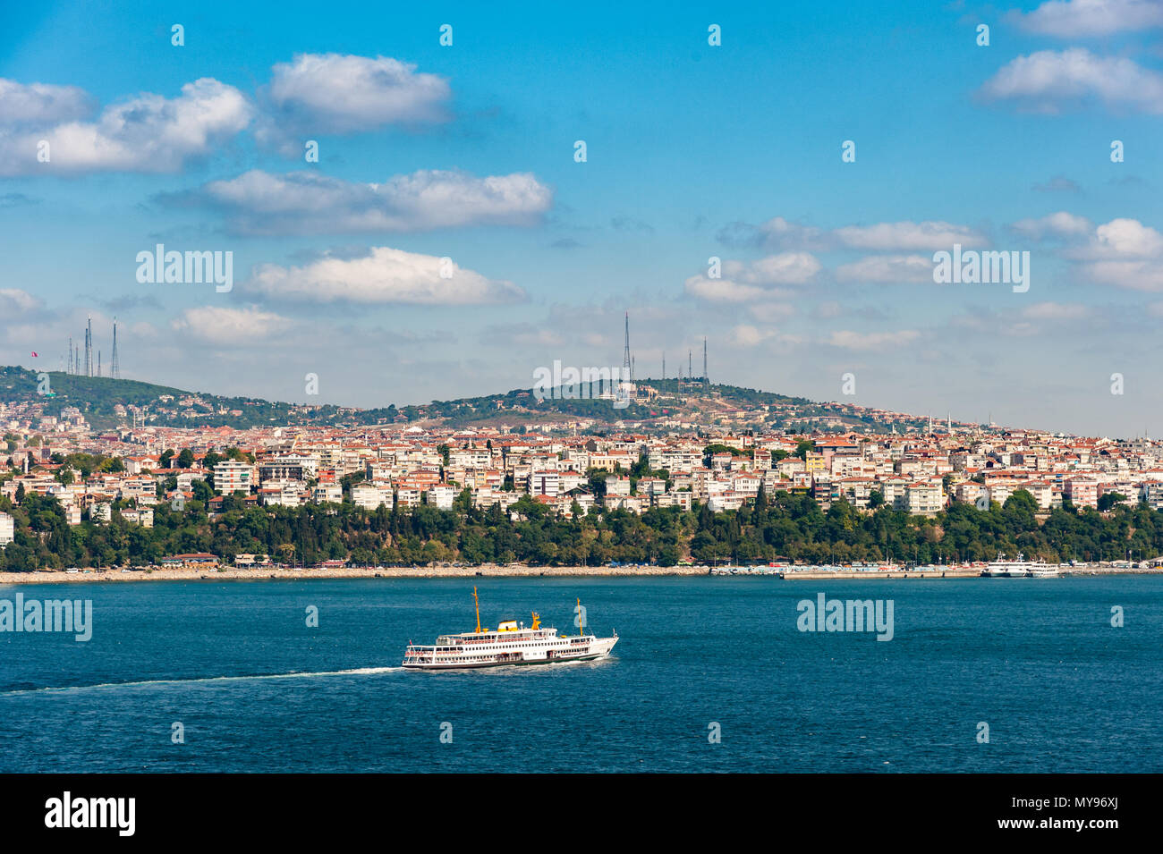 Fähre über den Bosporus, Istanbul, Türkei Stockfoto