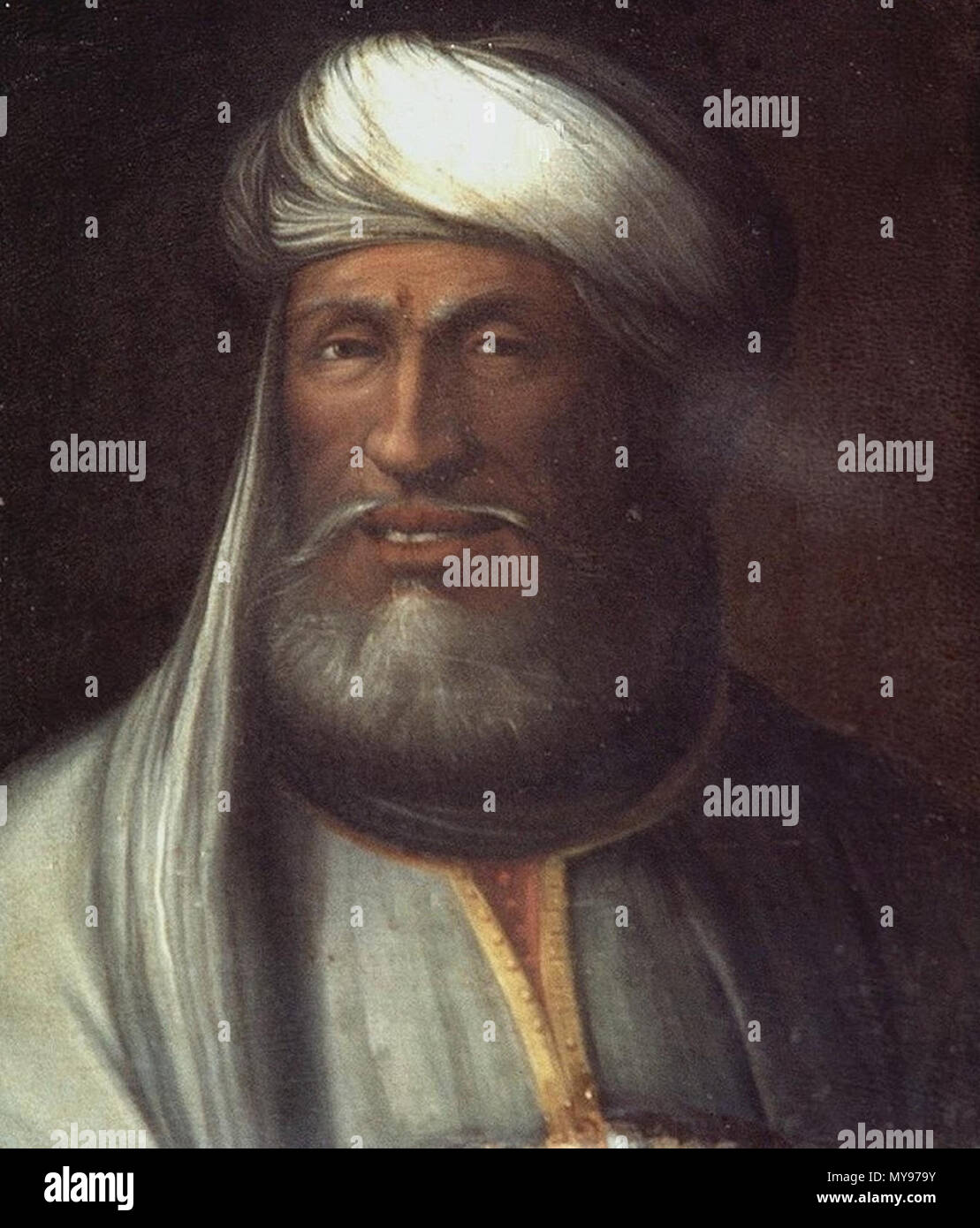 . Italiano: Ritratto di Achmet sceriffo di Mauretanien Englisch: Portrait von "Ahmed Sharif von Mauretanien" (Ahmad al-Araj?). Galleria degli Uffizi. Gemälde von Cristofano dell'Altissimi, c 1552-1568 (Katalog Eintrag: [1]), Kopieren ein Porträt für Paolo Giovio in der giovio Serie. ca. 1552 - 1568. Cristofano dell'Altissimo 26 Ahmed von Mauretanien (dell'Altissimi) Stockfoto