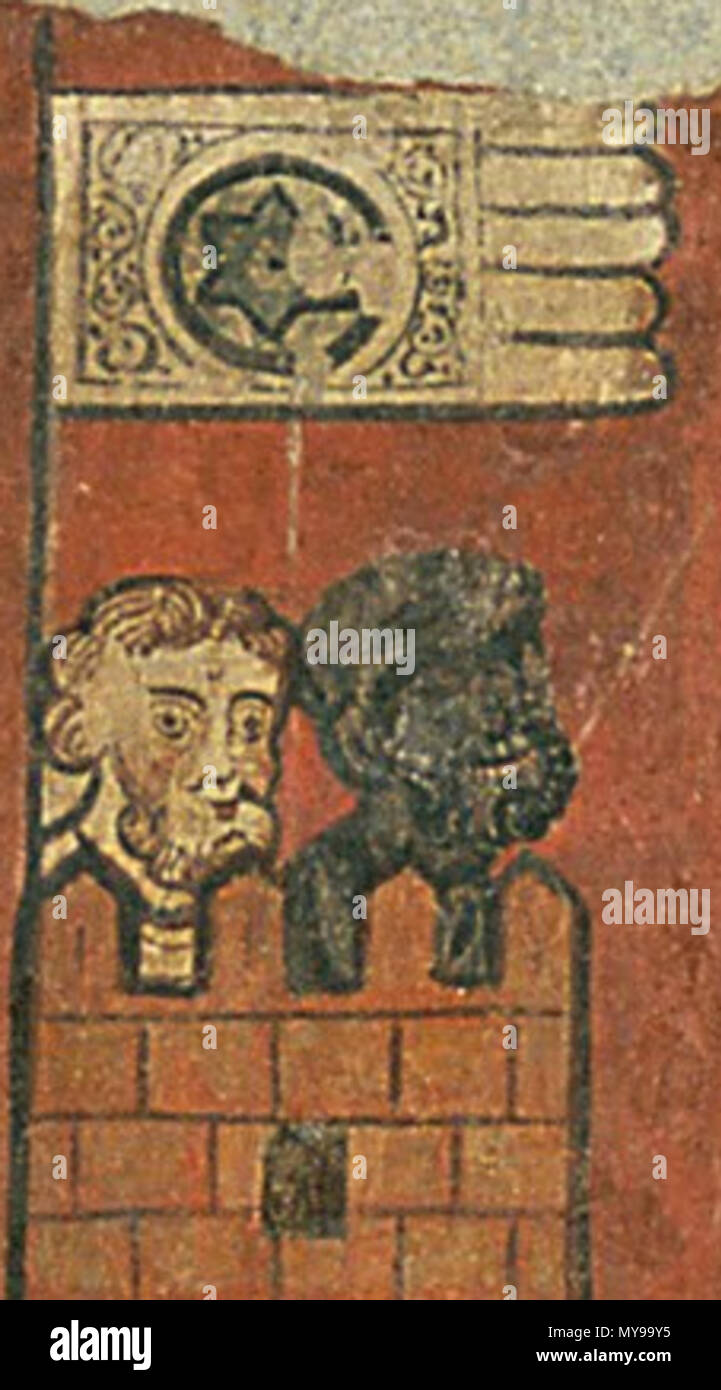 . Englisch: die Fahne der Almohaden Kalifat, teilte Crónica de Jaime I Español: Bandera del imperio almohade. 2. April 2016. 34 DcoetzeeBot Almohaden-Flag Stockfoto