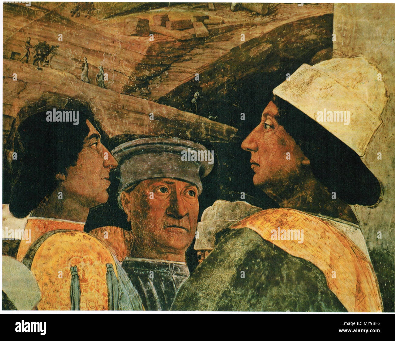 . Mit Portrait von Federico Gonzaga Detail. 15. Jahrhundert 39 Andrea Mantegna 118 Stockfoto