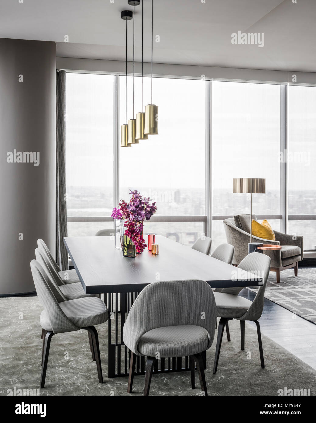 Dining Zimmer Im Modernen Apartment In New York City Usa