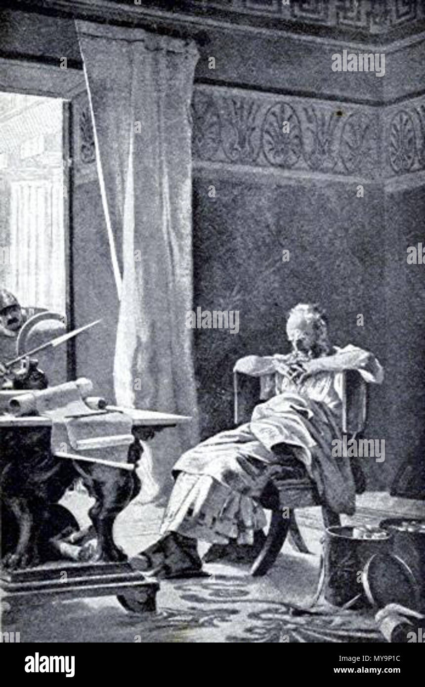 . Englisch: Quelle: ScienceWorld.com; Asimov, I. Biographische Enzyklopädie der Wissenschaft und Technologie, das Leben und die Errungenschaften von 1510 große Wissenschaftler von der Antike bis zur Gegenwart, chronologisch geordnet, Rev. ed., New York NY: Avon, 1976. Die ursprüngliche Gemälde ist wahrscheinlich von Nicolò Barabino (1832-1891), ist jetzt in der Galerie für Moderne Kunst der Revoltella Museum in Triest, Italien, [1] De: sr:Ð¡Ð"Ð'ÐºÐ°: Archimedes.jpg. Geschichte der Römer - Helene Guerber. Nicolò Barabino 48 Archimedes Stockfoto