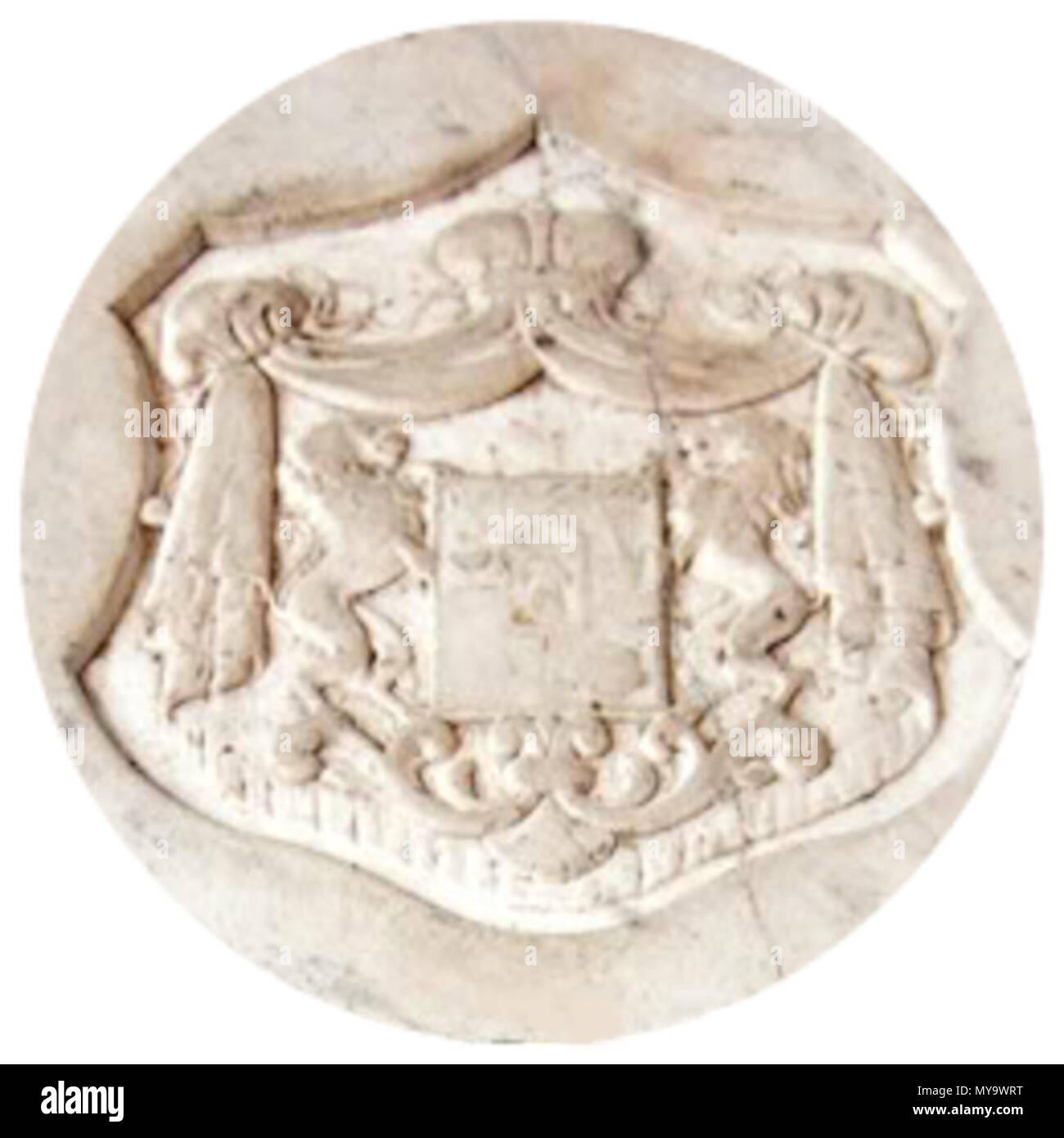 59 Bagrationi Dynastie Wappen (მიხეილ კონსტანტინეს ძე მუხრანბატონის საფლავი მცხეთა) Stockfoto
