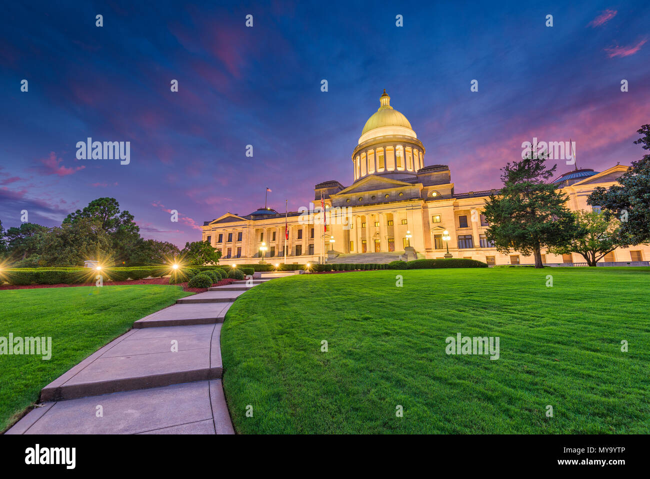 Little Rock, Arkansas, USA am State Capitol. Stockfoto