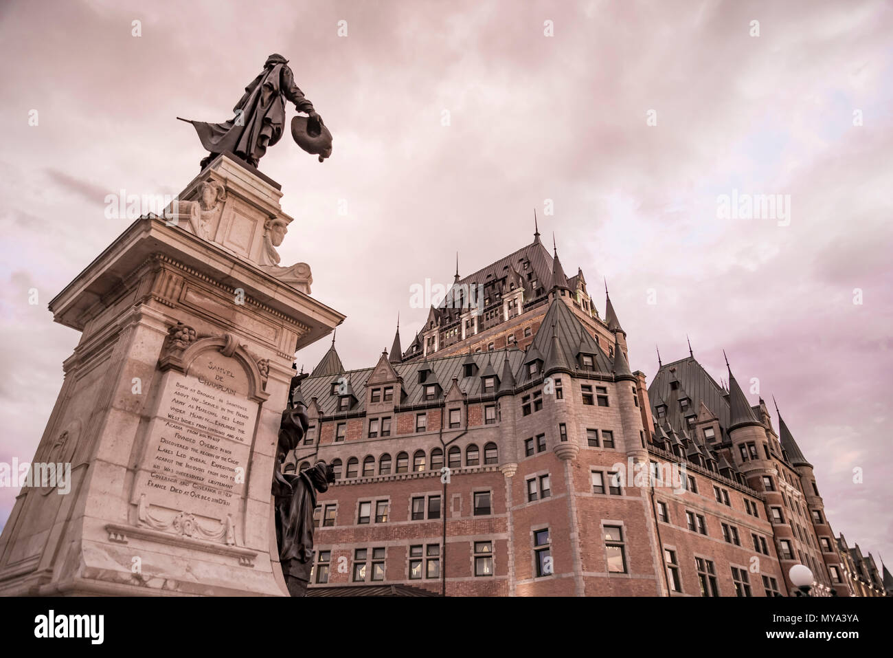 Chateau Frontenac in Québec (Stadt) Stockfoto