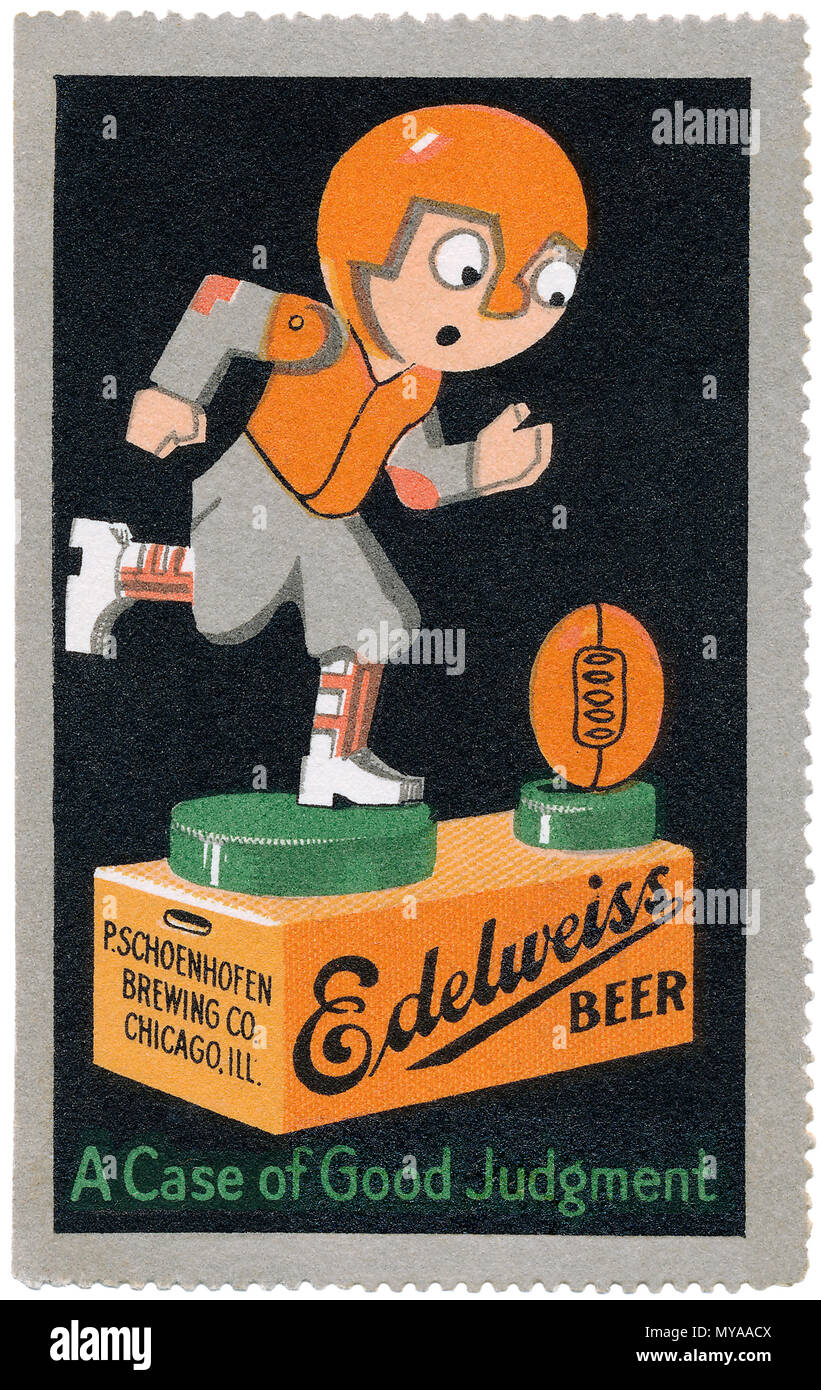 Vintage US-Stempel für Edelweiss Bier. Stockfoto