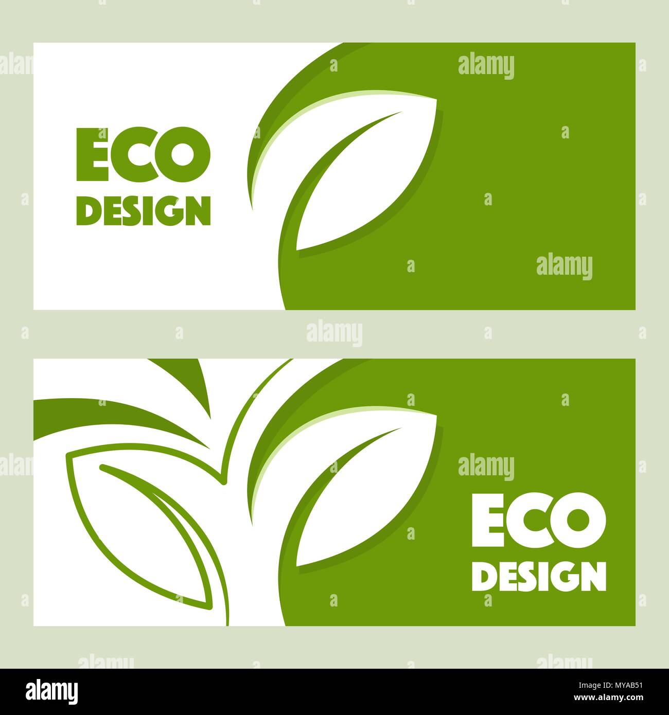 Eco Design. Vektor abstrakt Design Web Banner Vorlage. Stock Vektor