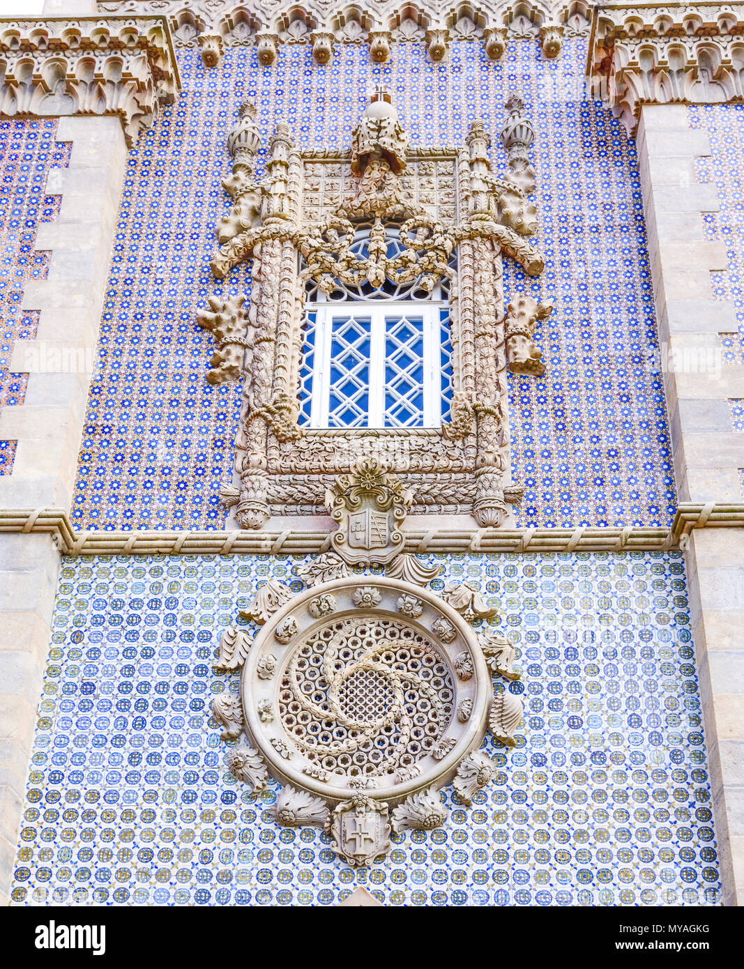 Typische dekorative Keramik Fliesen, Merkmale von Lissabon Stockfoto