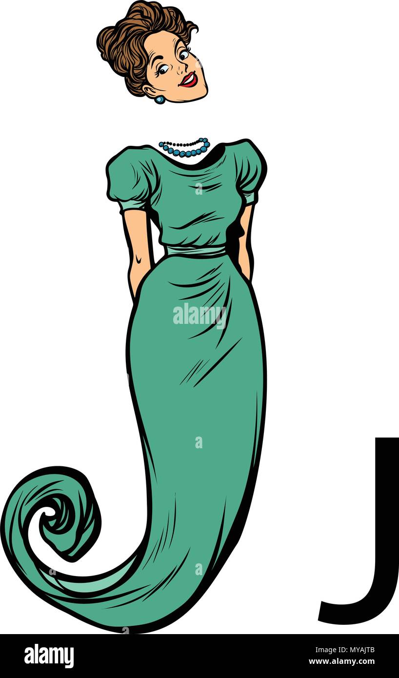 Buchstabe J Jay jy. Geschäftsleute silhouette Alphabet Stock Vektor