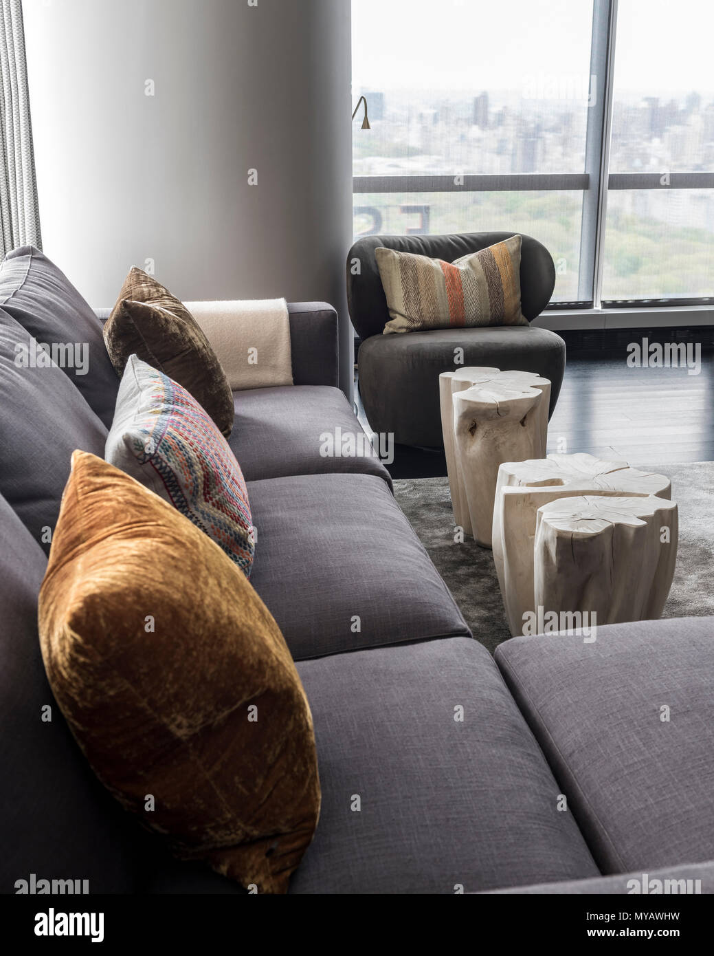 Der ofa in modernes Apartment in New York City, USA' Stockfoto