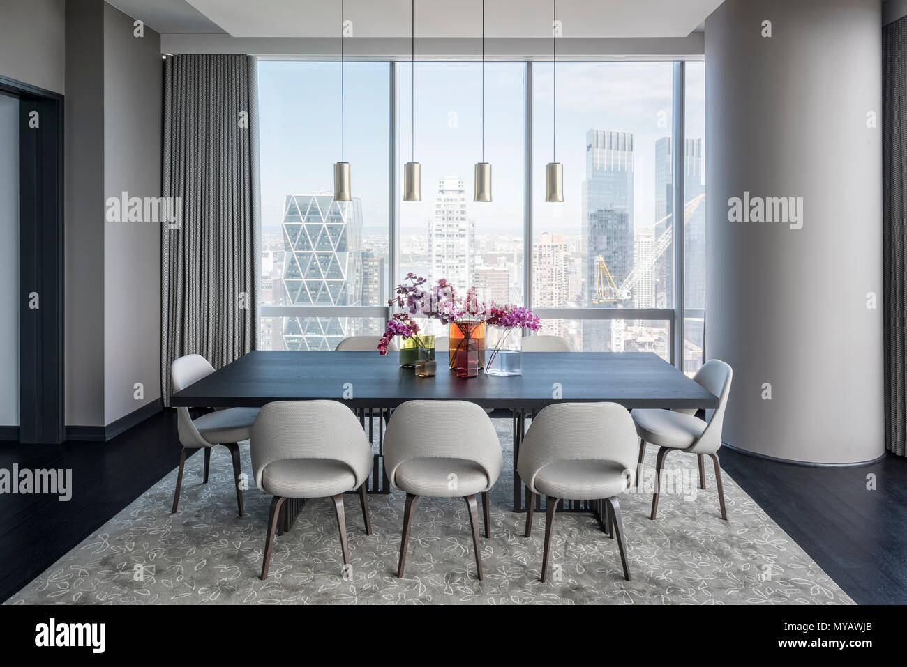 Dining Zimmer Im Modernen Apartment In New York City Usa