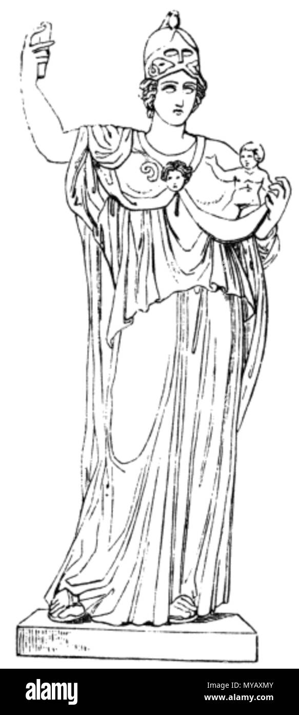. Die griechische Göttin Athene. 1874, Upload: 18.01.2008. Unbekannt 53 Athena Stockfoto