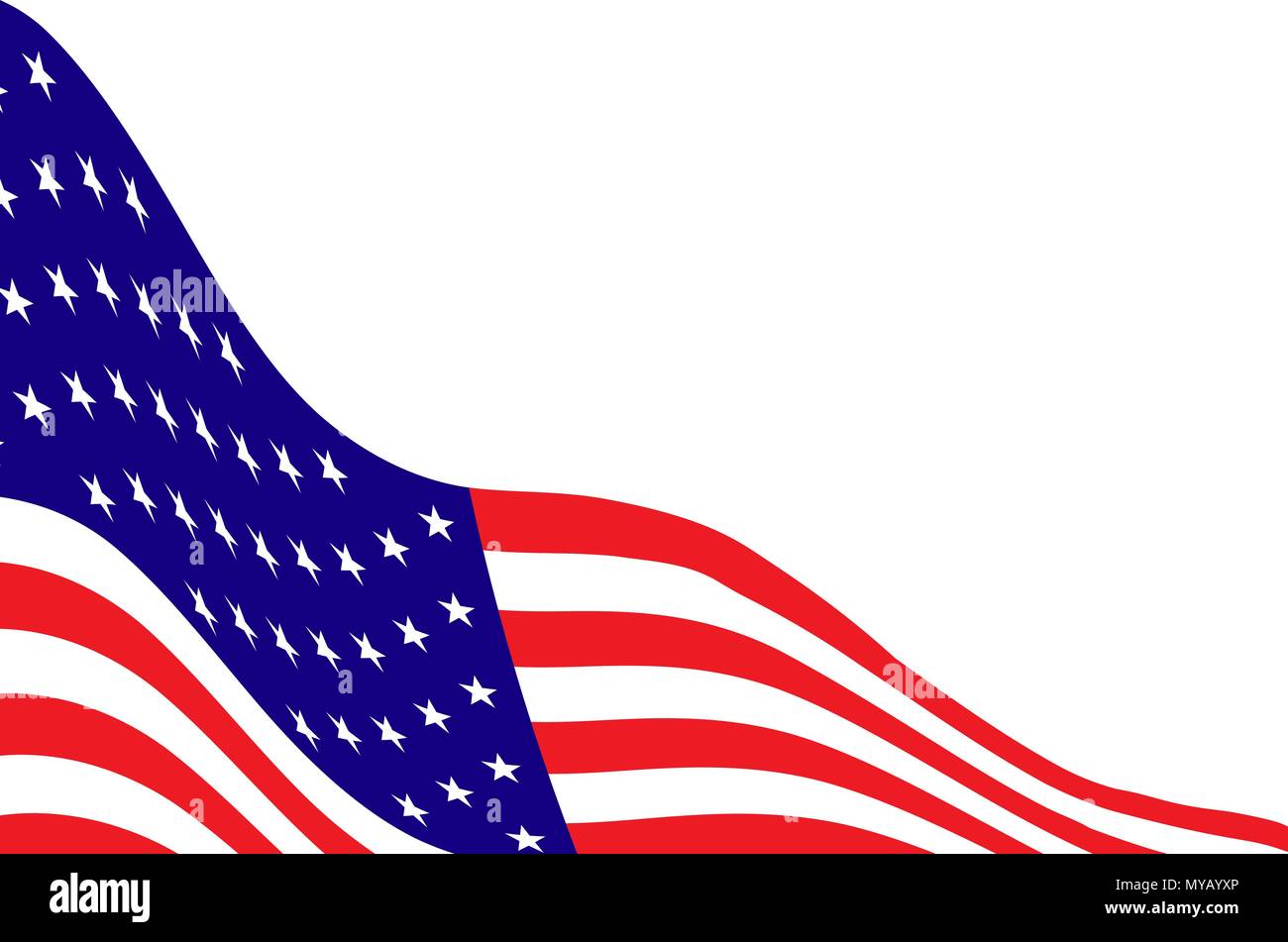 American Flag Abbildung mit leeren Raum für einen Text Stock Vektor