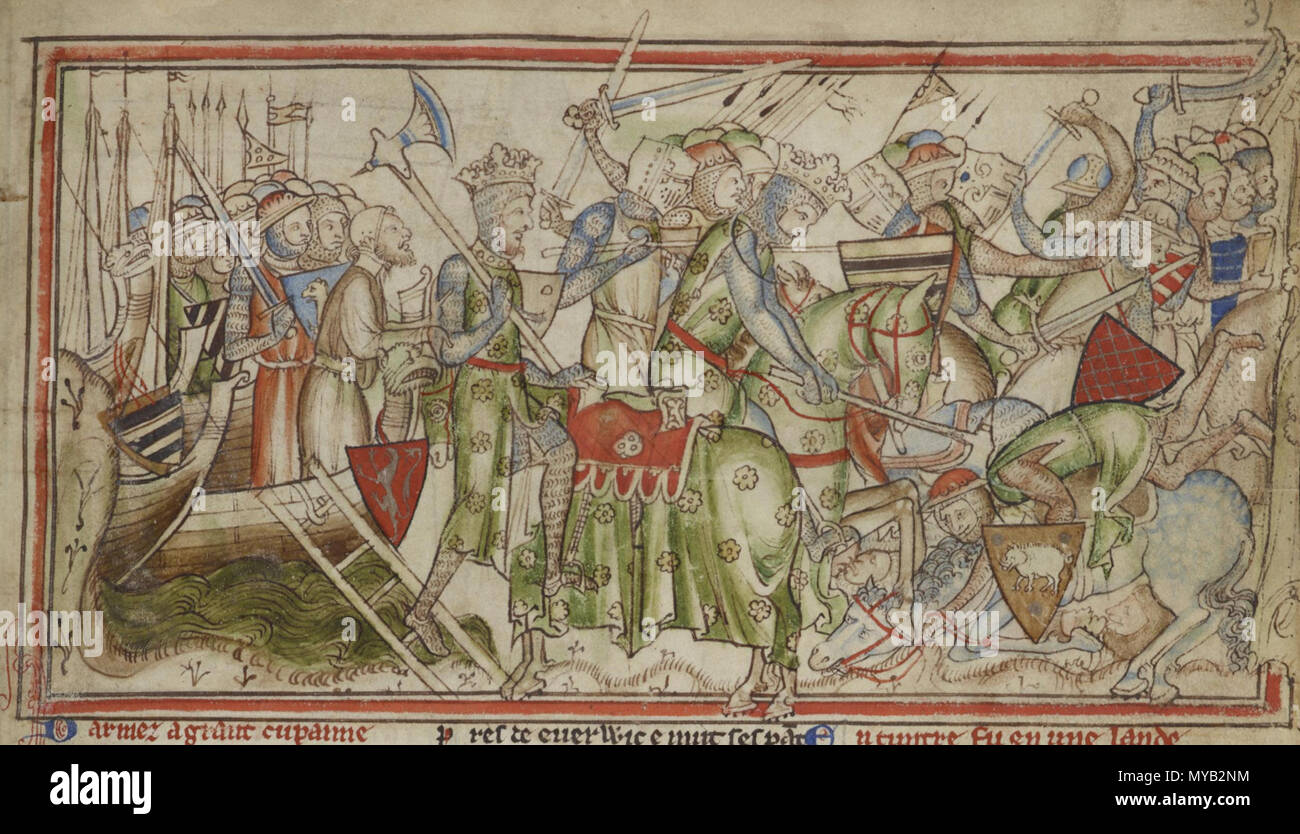 . Englisch: Die Ankunft von König Harald von Norwegen und seine Niederlage der Northumbrians an Fulford, aus dem Leben von König Edward dem Bekenner von Matthew Paris. 13. Jahrhundert. 13. Jahrhundert. Matthäus Paris (1200 - 1259) Alternative Namen Matthaei Parisiensisc Beschreibung britischen Manuskript Erleuchter und Kartograph Geburtsdatum / Tod ca. 1200 zwischen Mai 1259 und Juni 1259 Ort der Geburt / Todes England St Albans Arbeitsort Abtei St. Albans, Hertfordshire, England Authority control: Q 369366 VIAF: 34451801 ISNI: 0000 0001 2127 1959 ULAN: 500006707 50066825 LCCN: n NLA: 35408840 W Stockfoto