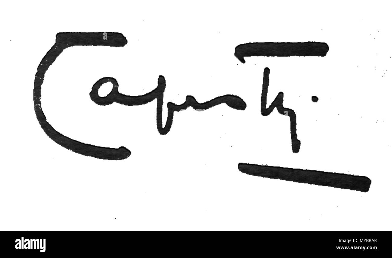 . Englisch: Autogramm des Malers Guido Caprotti. 1. Mai 2015. Diese Datei fehlt, Informationen zum Autor. 96 Caprotti Autogramm Stockfoto