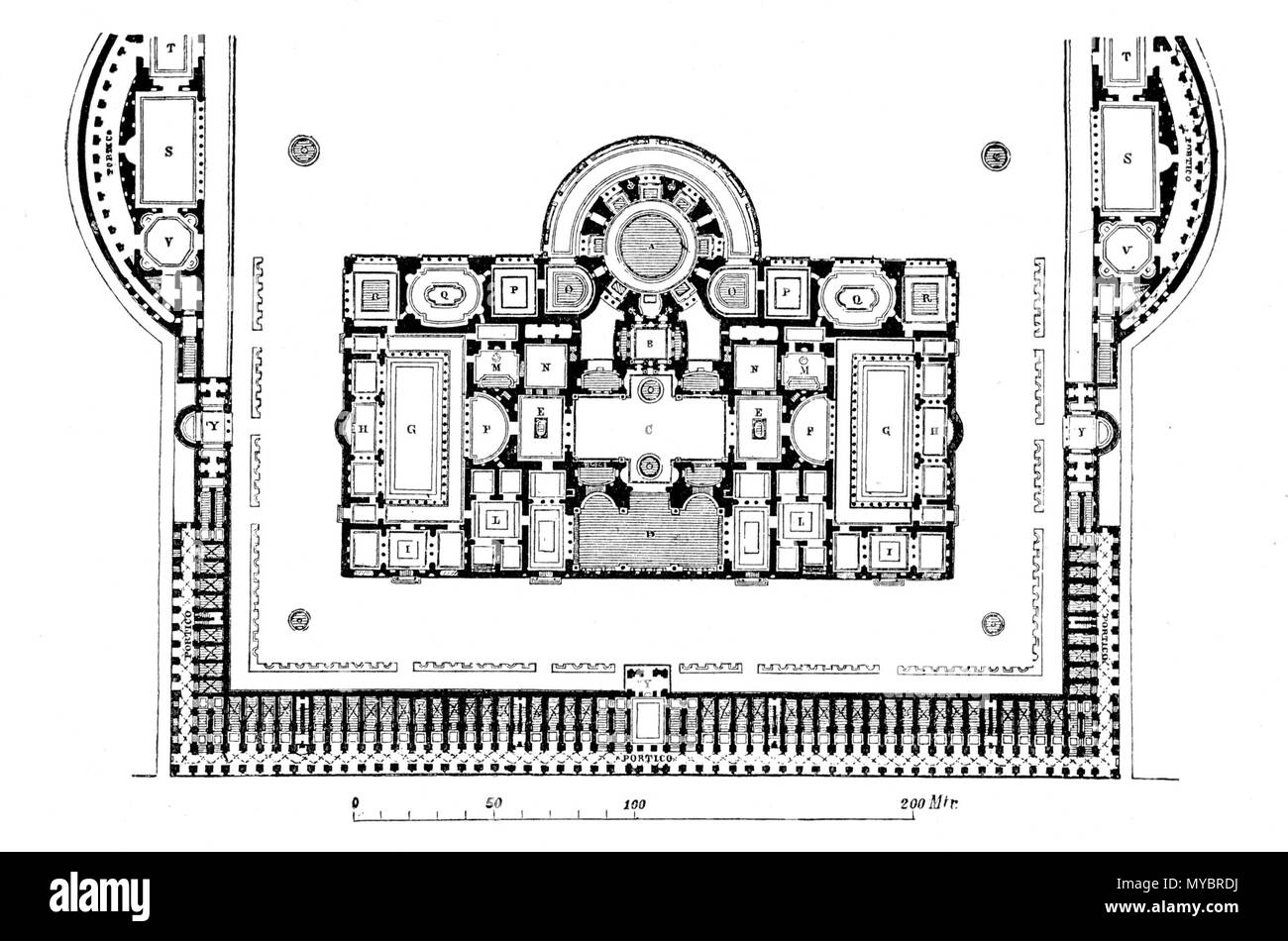 96 Caracalla-Grundriss Stockfoto