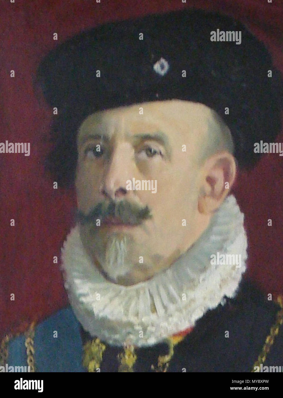 . Englisch: Christopher de Paus (1862), trug der päpstliche Kammerherr Kleid, im spanischen Renaissance-Stil. ca. 1921 - 1922. Unbekannt / Nicht möglich zu bestimmen, die in der Public Domain pro åndsverkloven § 41 111 Christopher de Paus (Detail) Stockfoto