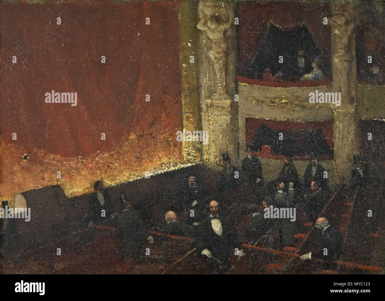 . Français: La Comédie-Française. Jahrhundert (?). Anonym 120 Comedie-Francaise Innenlackierung Stockfoto