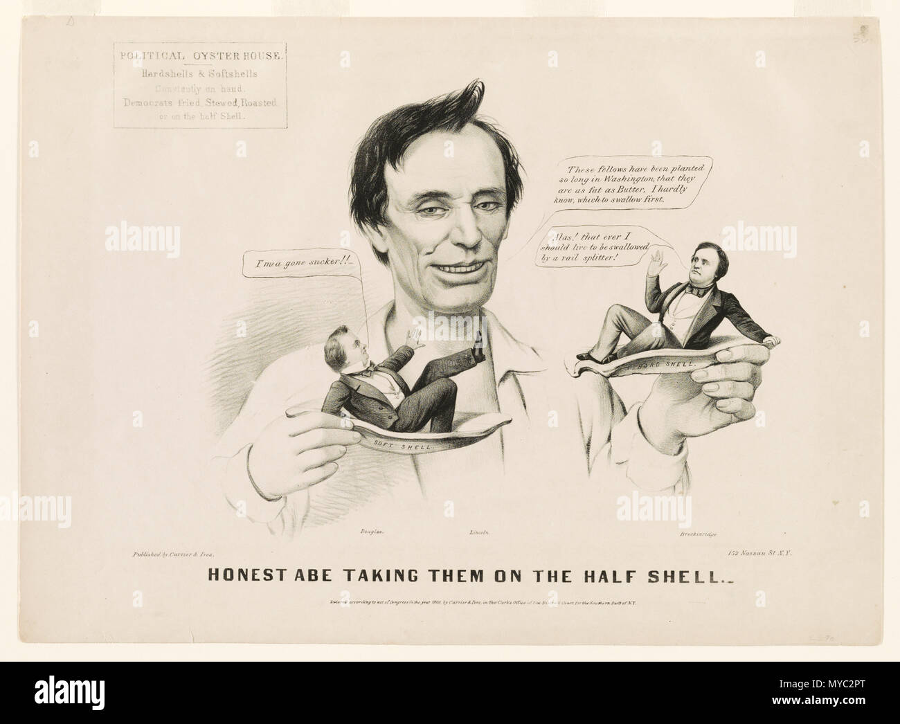 C 1860-Currier & Ives Drucken Stockfoto