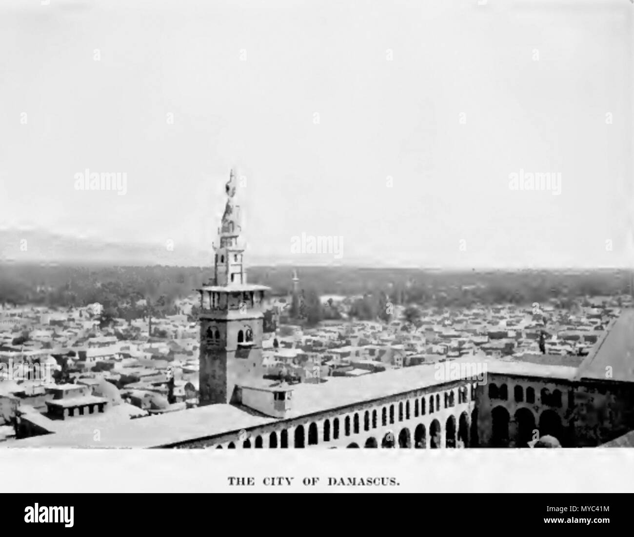 . Englisch: Damaskus 1913 - der Umayyaden Moschee (Vordergrund). 1913. Goodrich-Freer, A. (Ada) 131 Damaskus 1913 Stockfoto