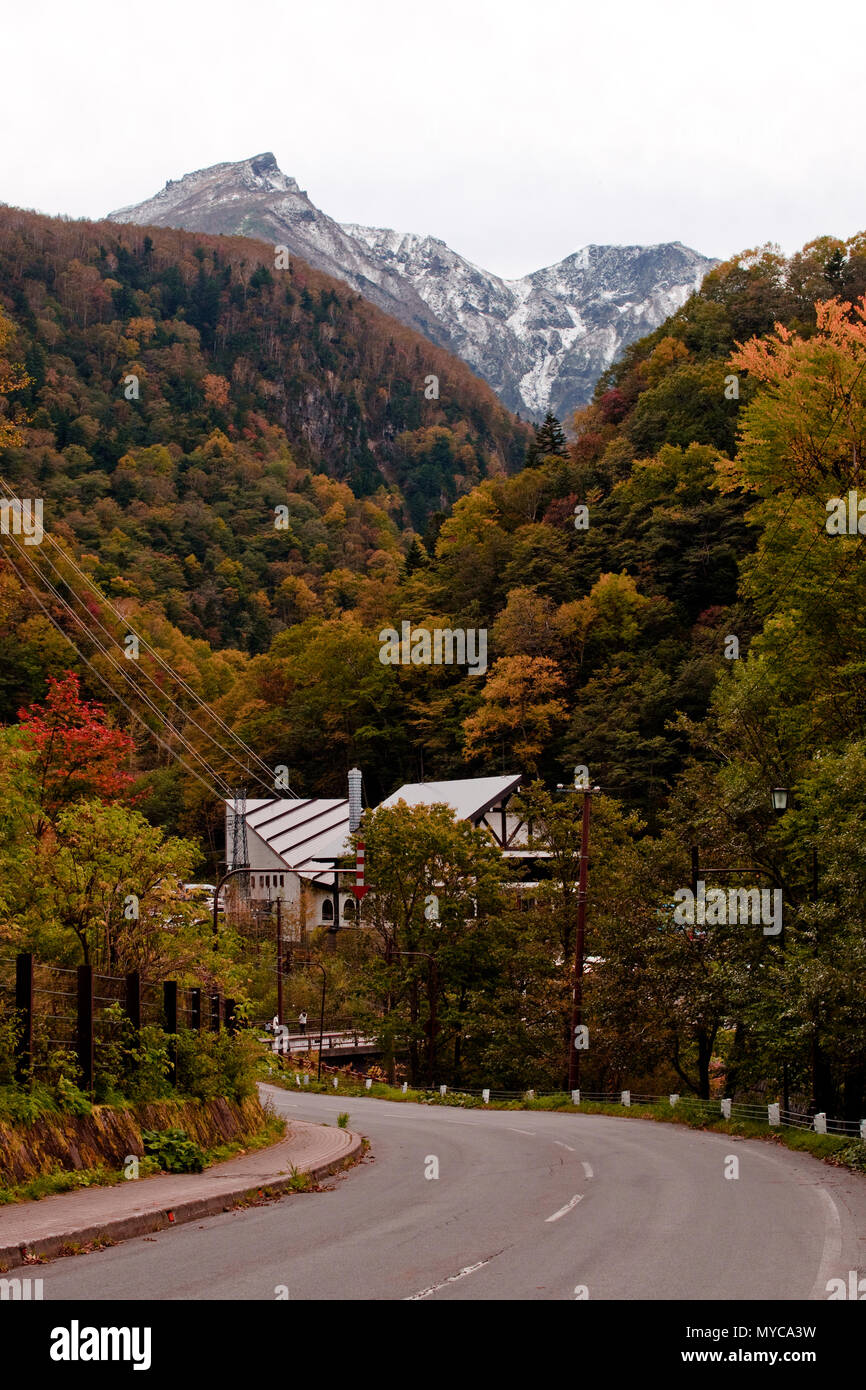 Snow Mountain View in Hokkaido daisetsuzan Nationalpark Stockfoto