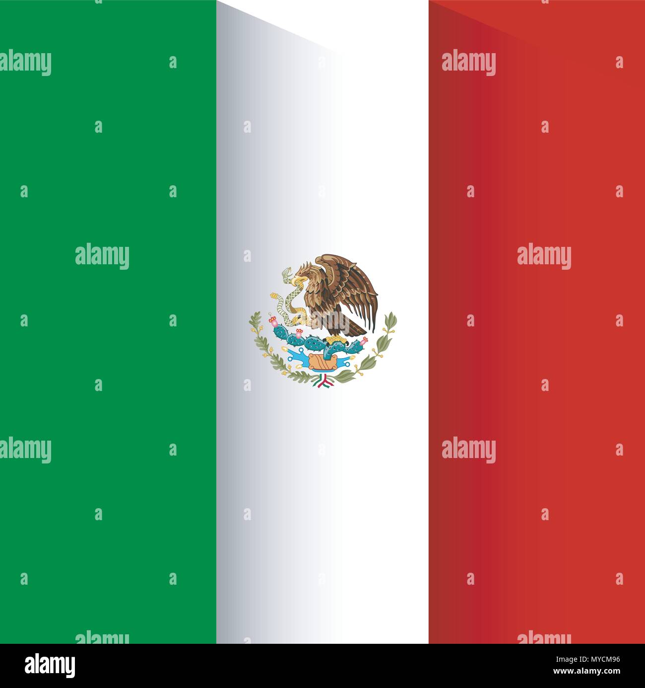 Vektor Design von Mexiko Flagge Stock Vektor