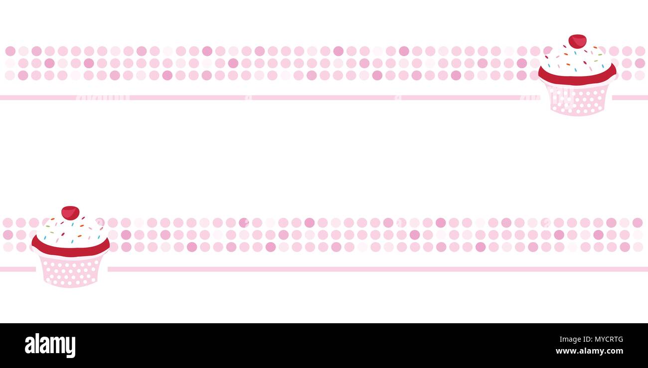 Cupcake Hintergrund Pink Wallpaper Banner Stock Vektorgrafik Alamy