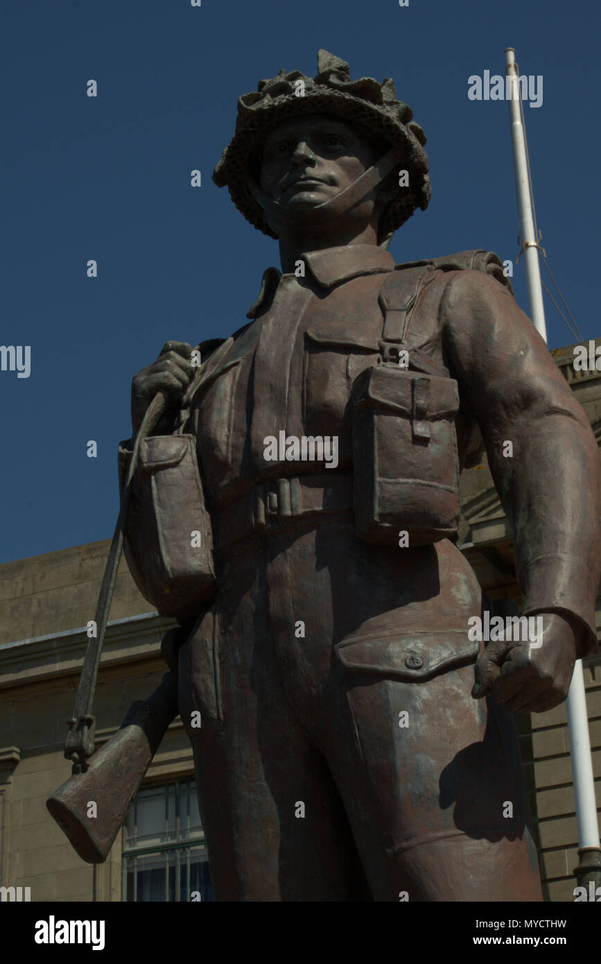 Royal Scots Fusiliers commemorative Statue Stockfoto