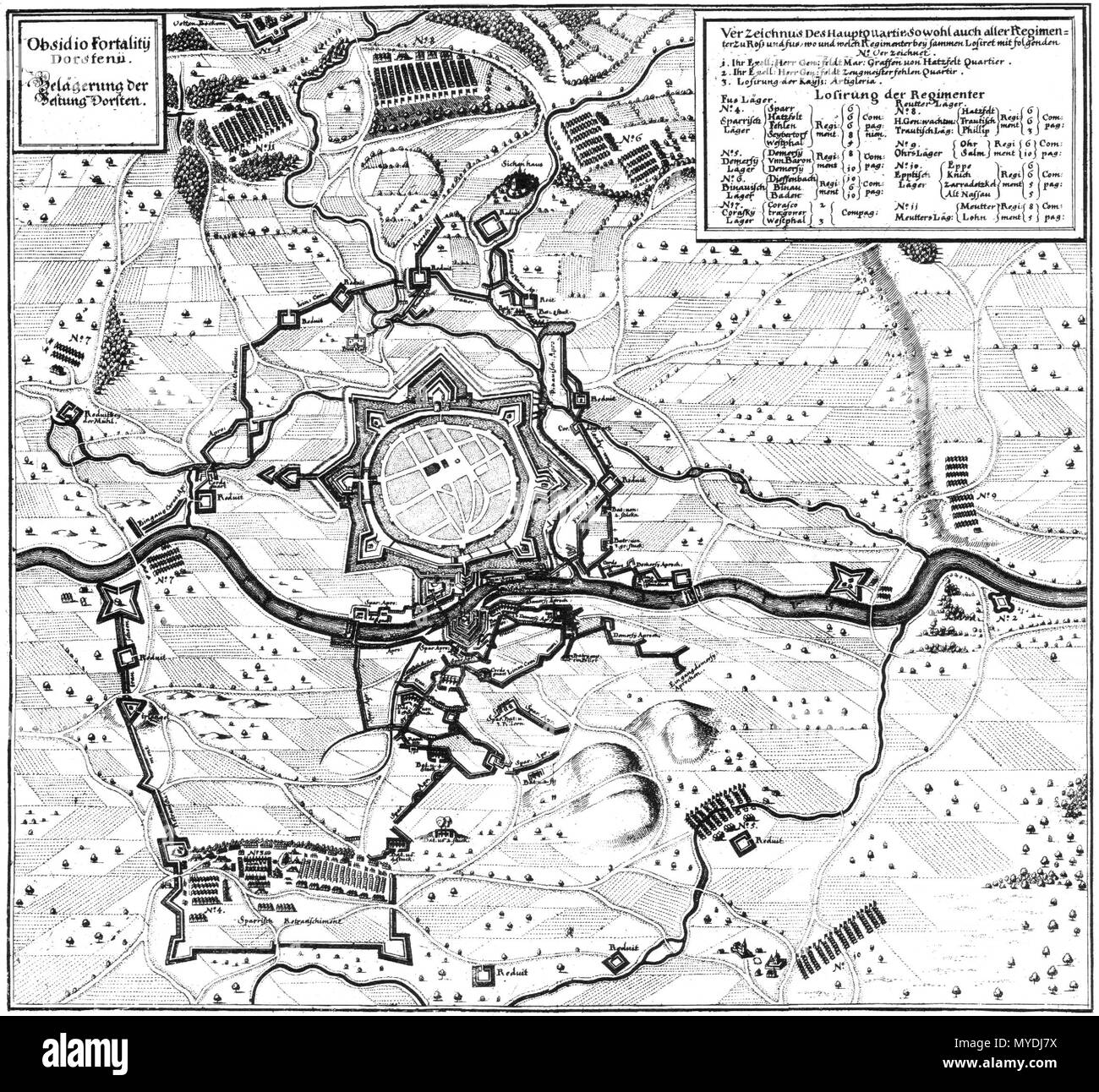 145 Dorsten Belagerung 1641 Stockfoto