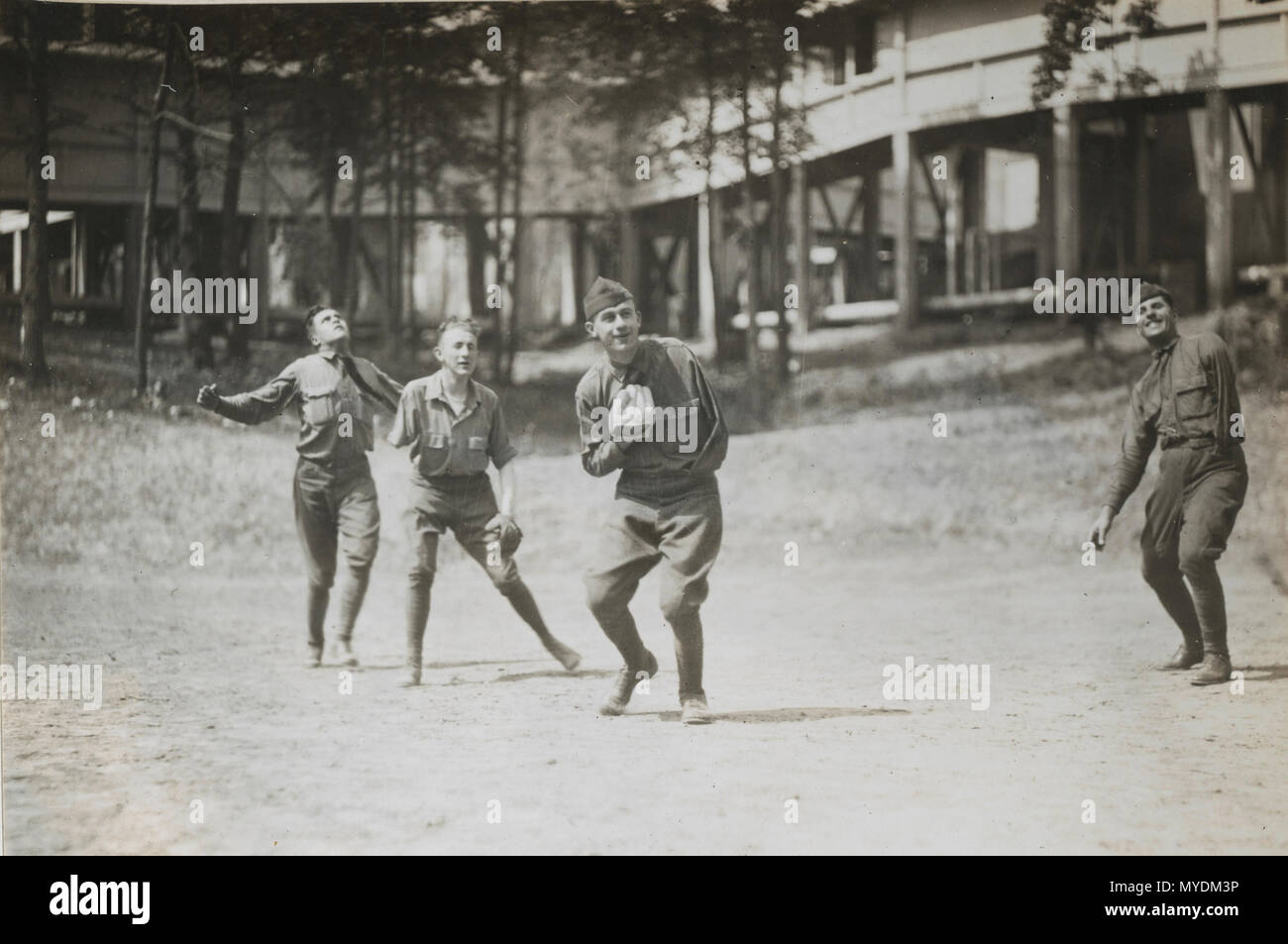 1917-1918 ein bewaffneter Baseball Team Walter Reed Hosptial WK I era Stockfoto