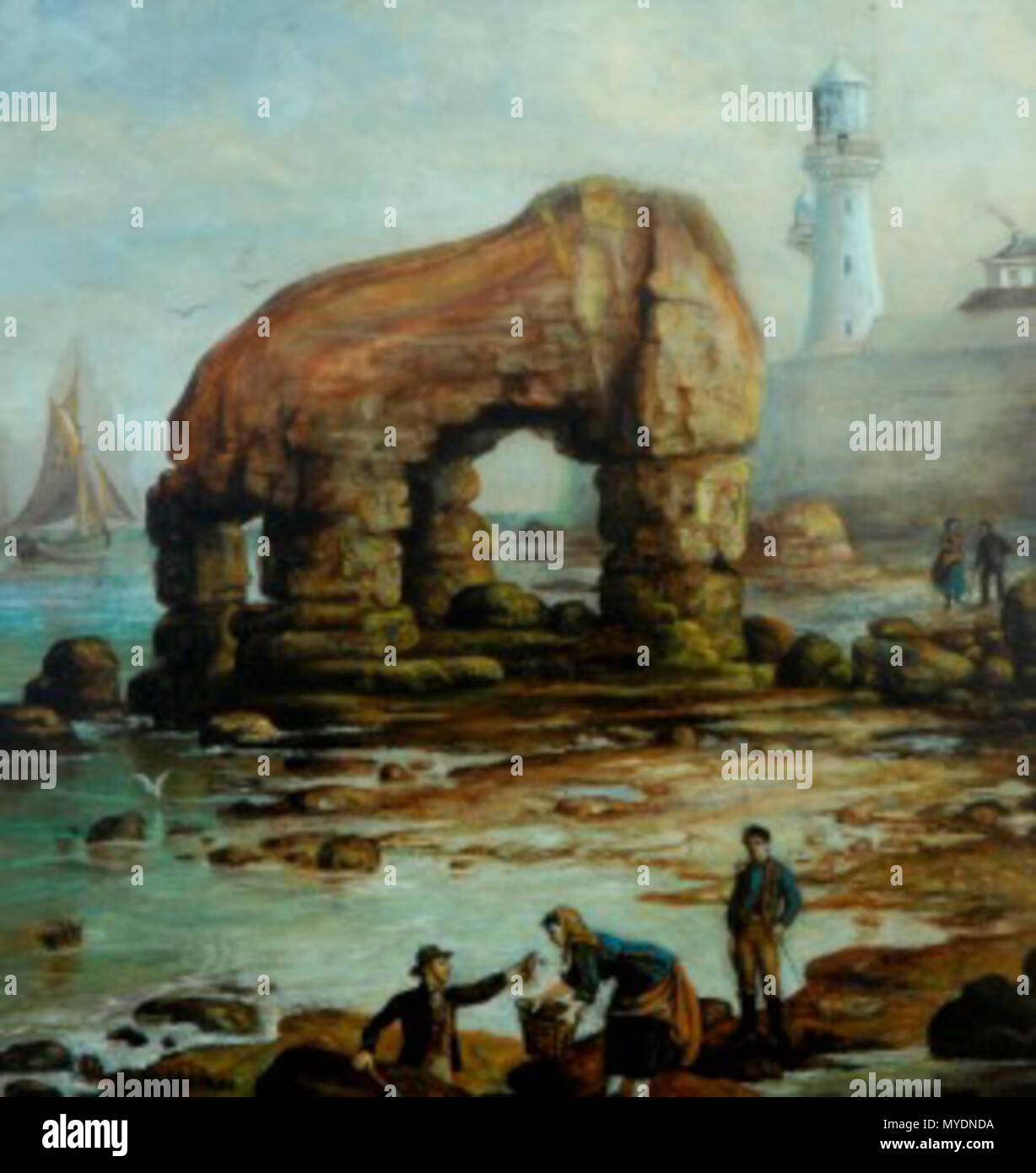 . Englisch: Elephant Rock, Hartlepool. 1850. J.S. Holmes 157 Elephant Rock Hartlepool Stockfoto