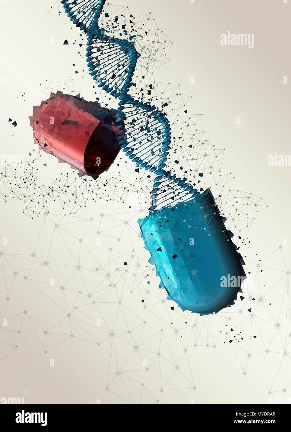Genetisch Drogen geändert, Illustration. Stockfoto