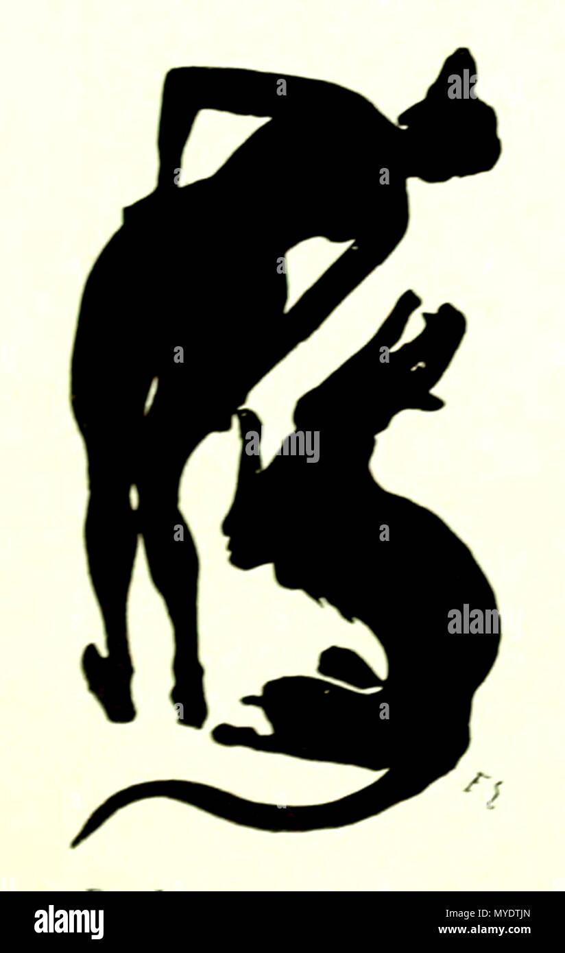 . Englisch: bacchantin. 1897. Fritz Erler 166 Erler Bacchantin Stockfoto