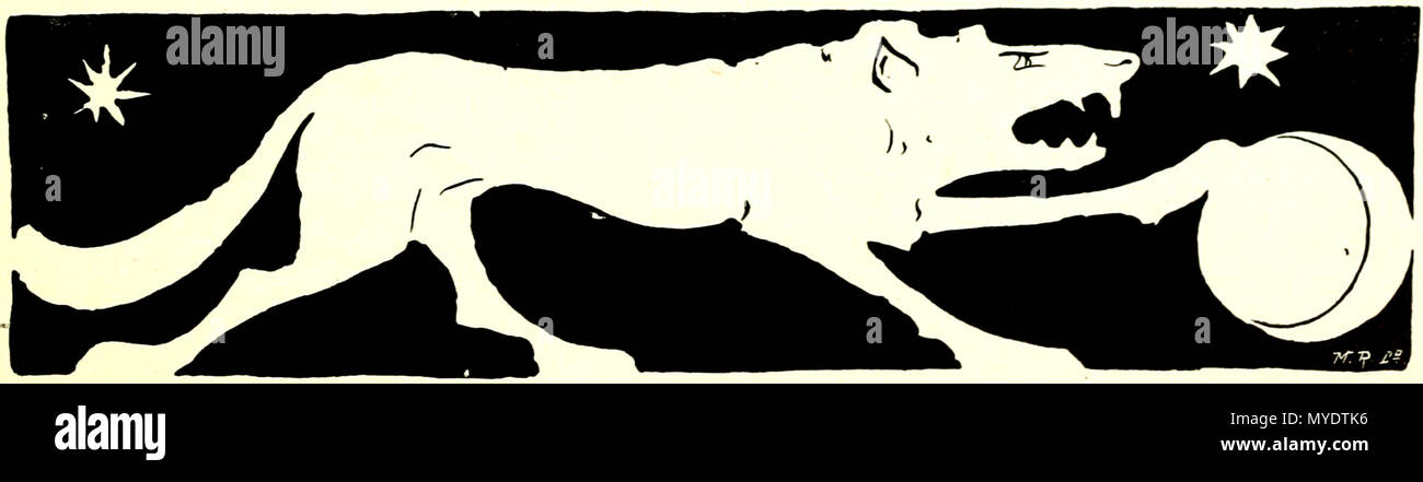 . Englisch: Wolf. 1897. Fritz Erler 166 Erler Wolf Stockfoto