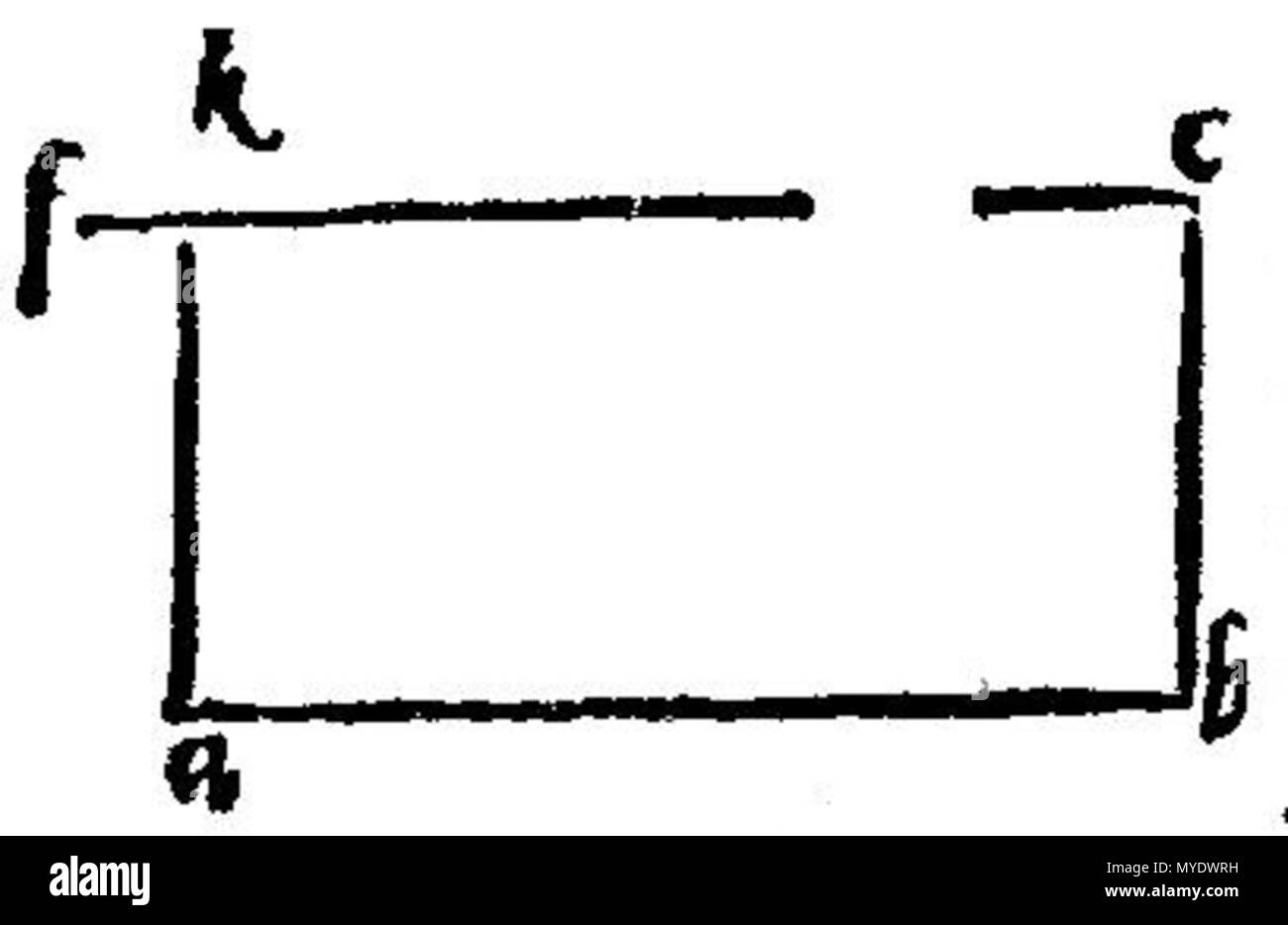 . Italiano: Disegno per gli Elementi di Euclide - edizione tradotta da Nicolò Tartaglia. 29 September 2013, 15:51:47. Nicolò Tartaglia, 1565 170 Euclid 039 v b Stockfoto