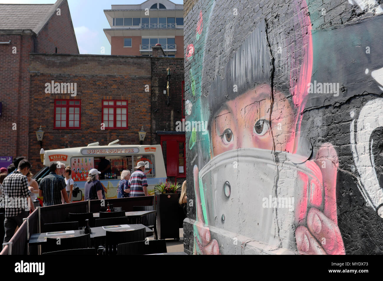 Street Art, Southwark, London, England, Großbritannien Stockfoto