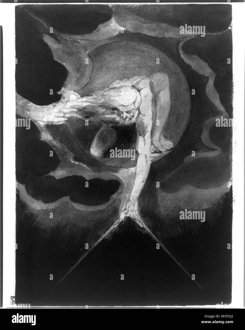 Alte - Frontispiz des Europarats eine Prophezeiung - Metall relief Radierung 1794 Stockfoto