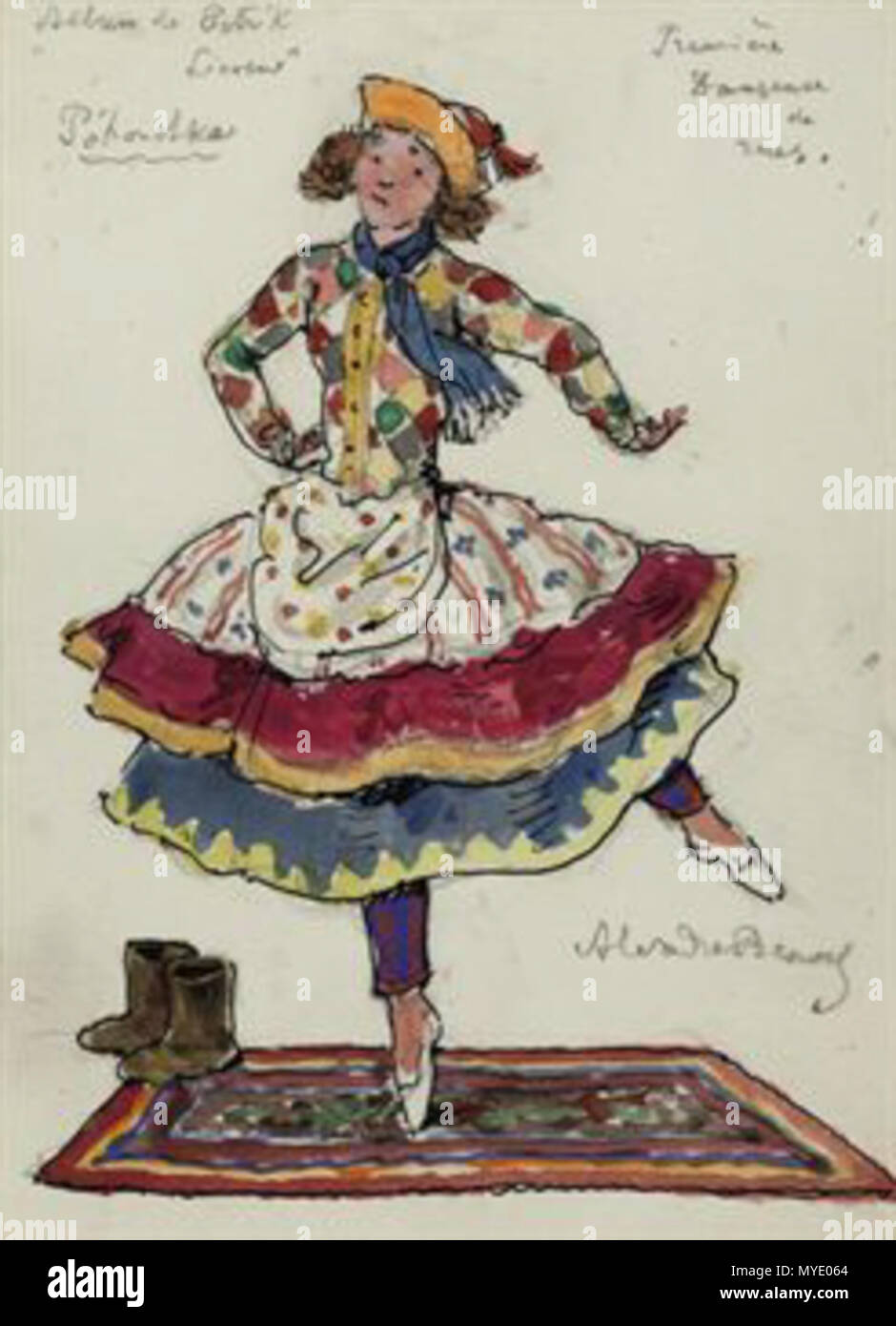 . Englisch: benois Design für die erste Straße Tänzerin. 17 August 2013, 03:06:31. Alexandre Benois 181 First Street Dancer Stockfoto